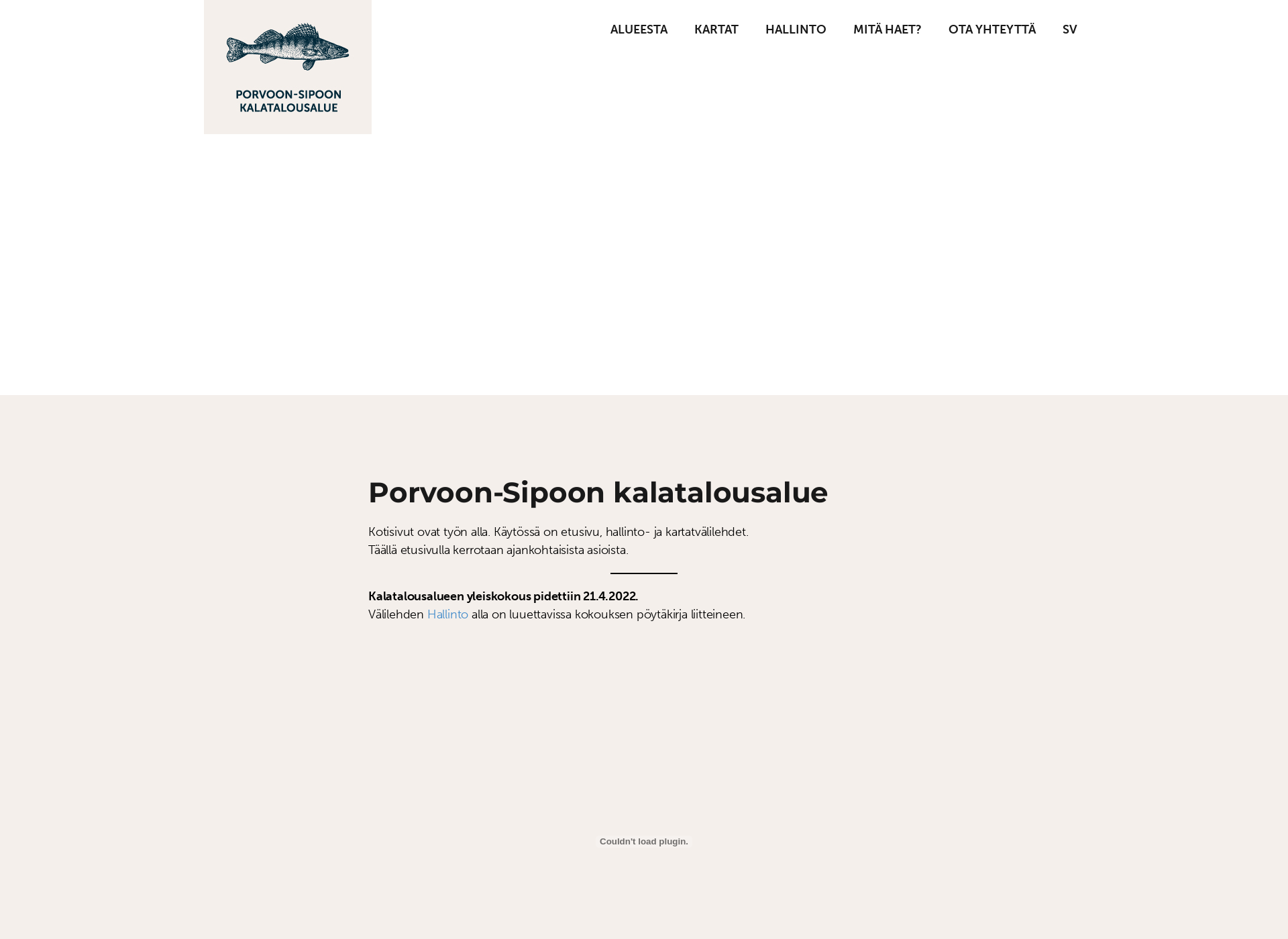Skärmdump för borga-sibbosfiskeriomrade.fi