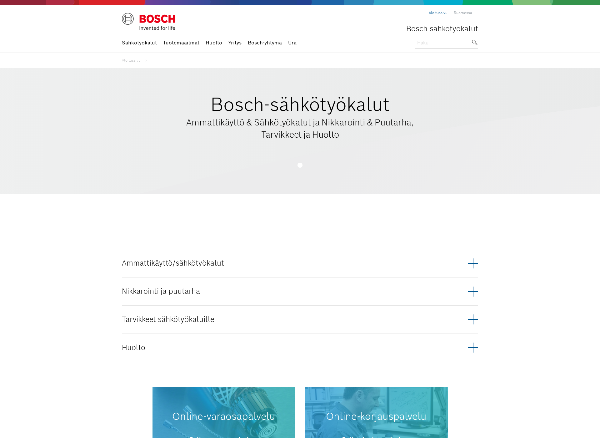 Screenshot for bosch-pt.fi