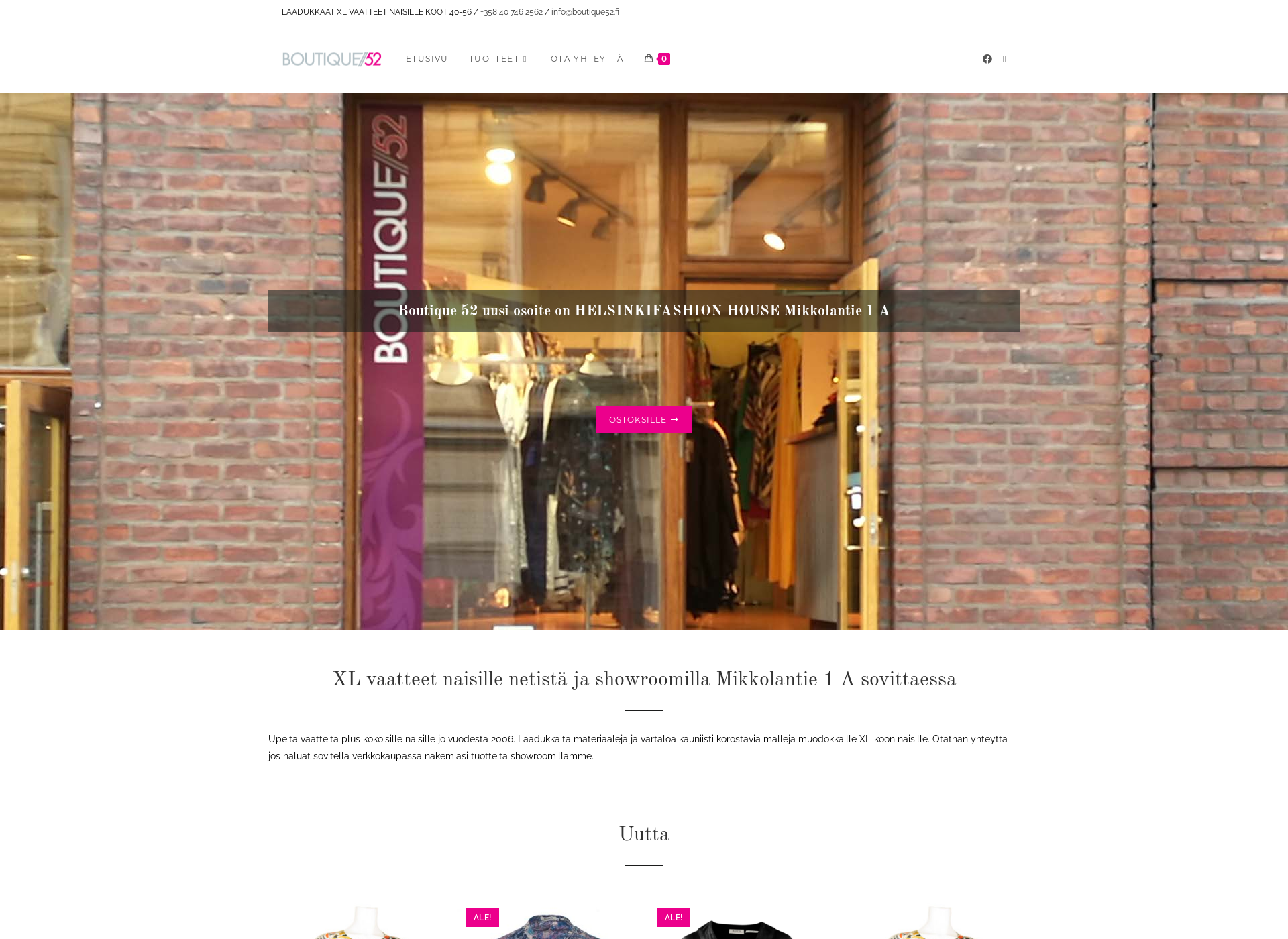 Screenshot for boutique52.fi