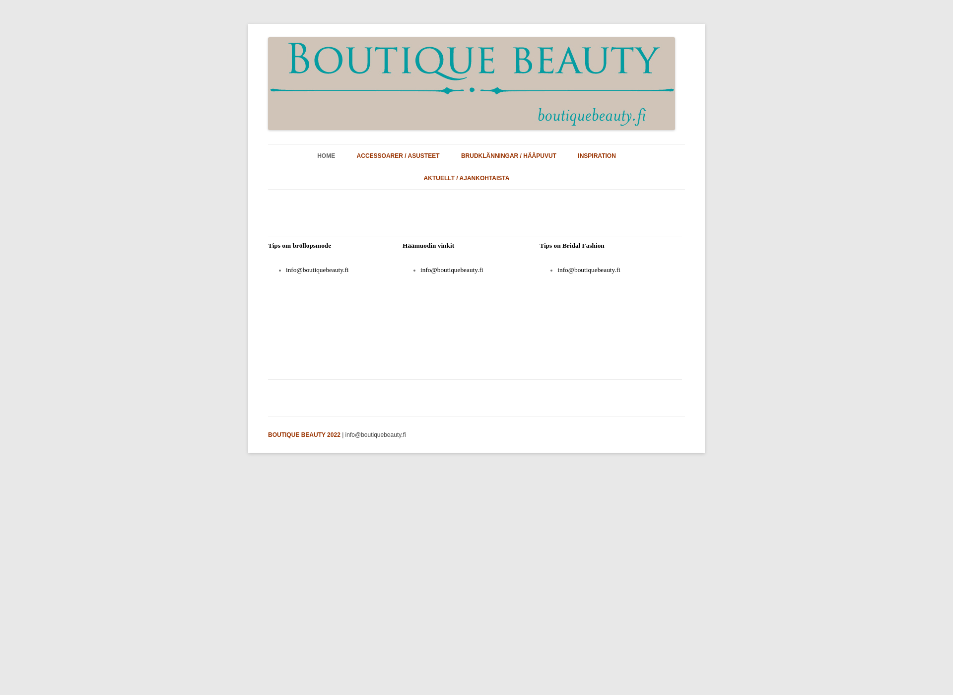 Screenshot for boutiquebeauty.fi
