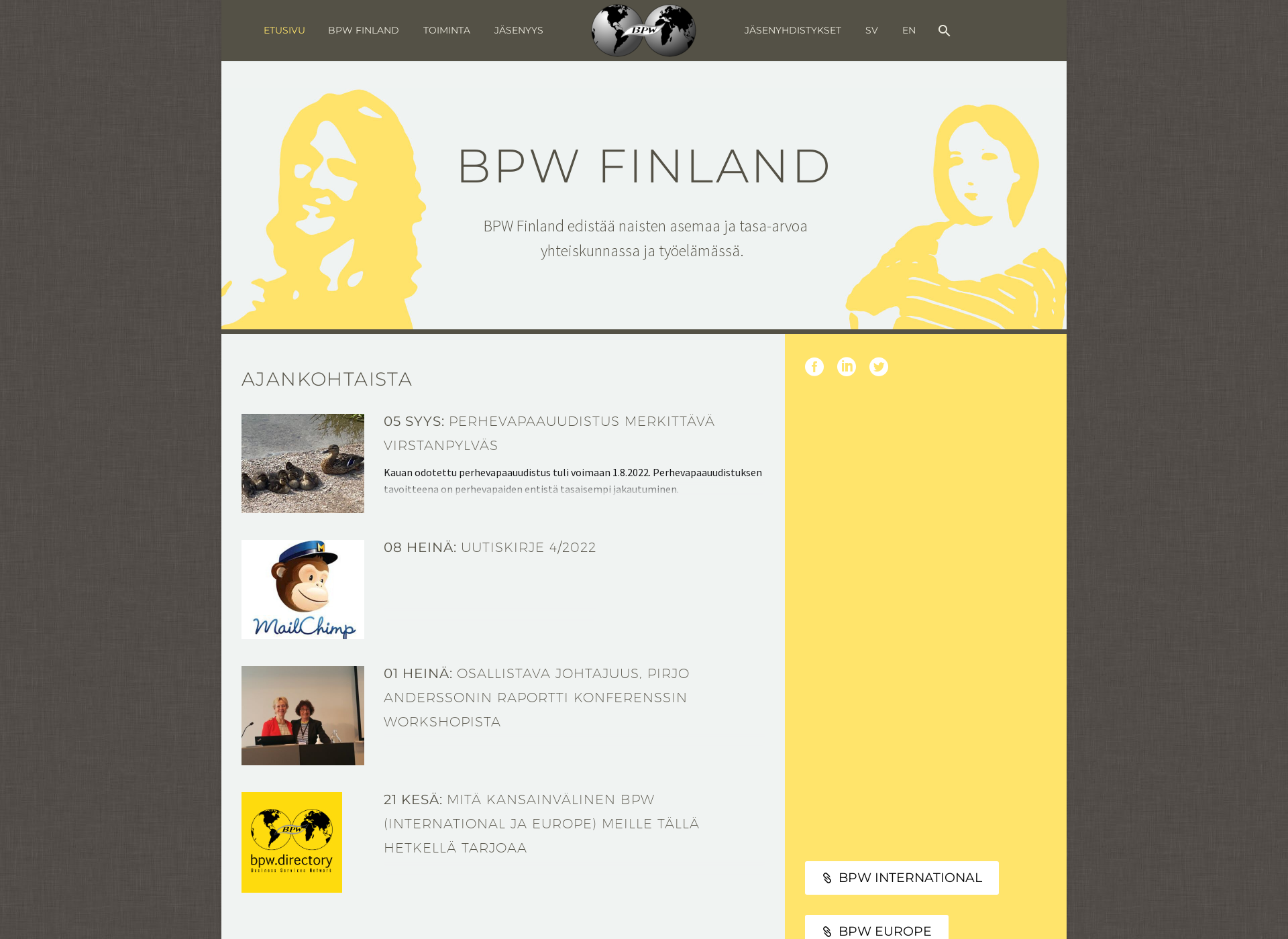 Skärmdump för bpw-finland.fi