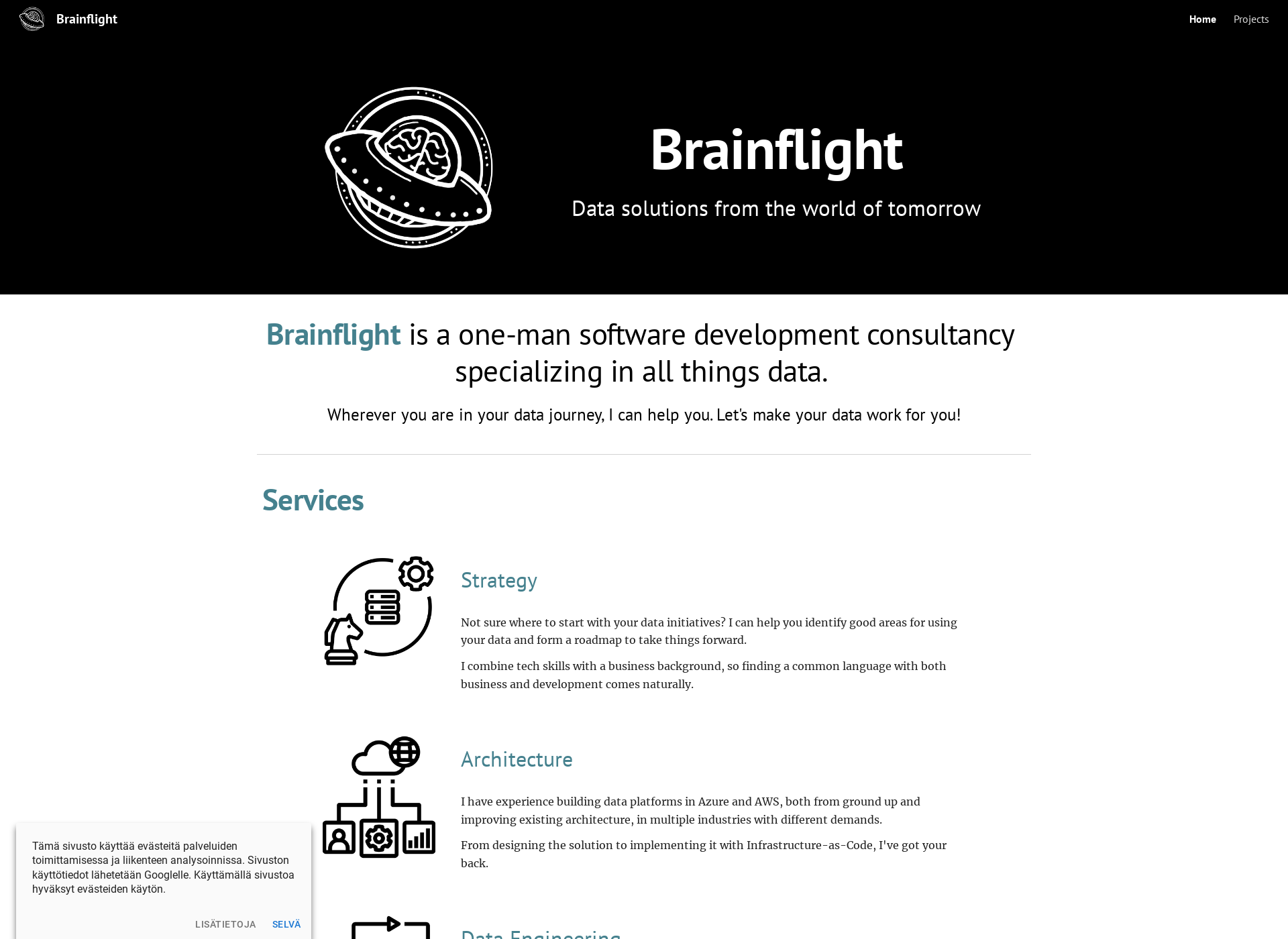 Screenshot for brainflight.fi