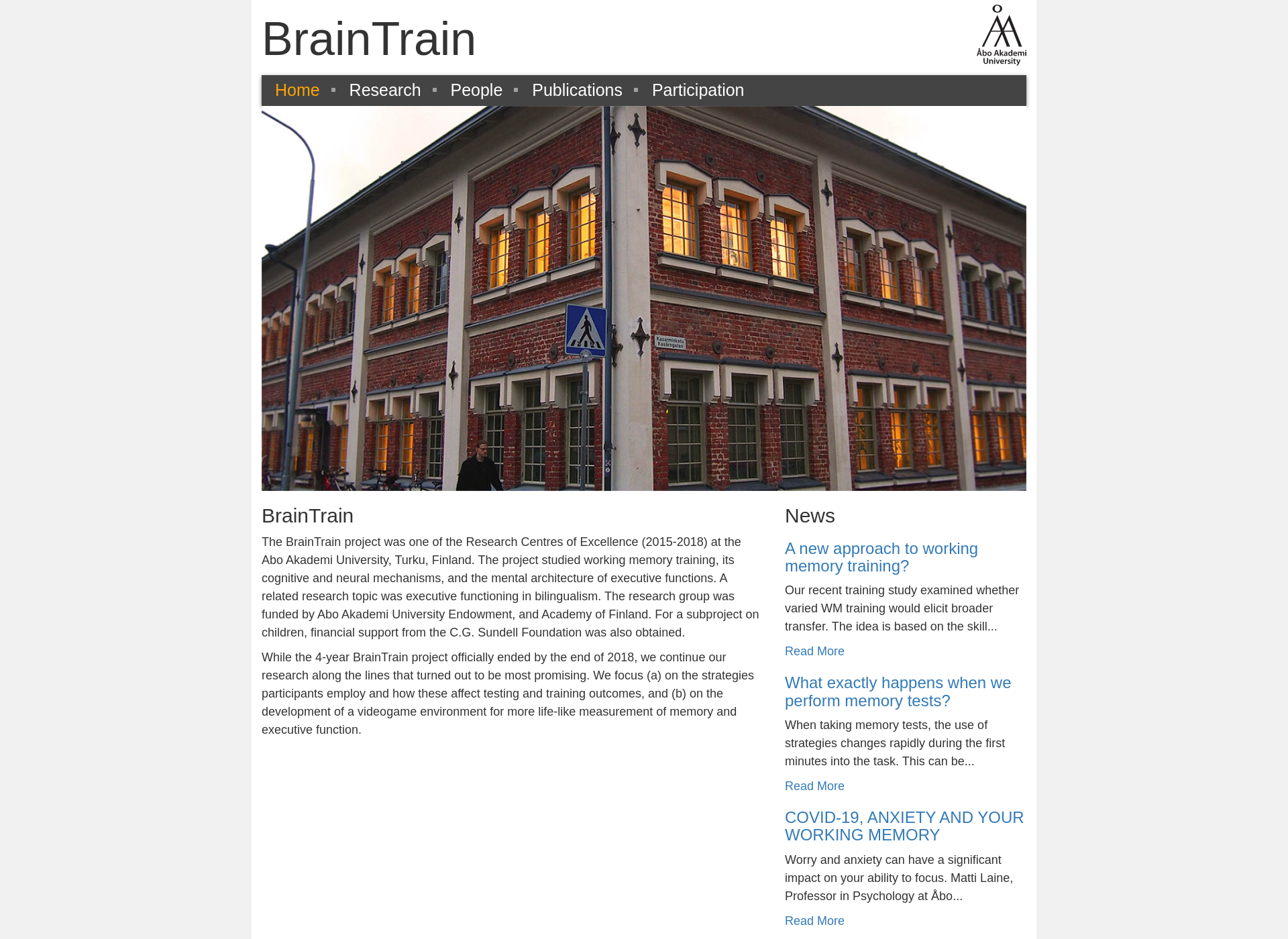 Screenshot for braintrain.fi