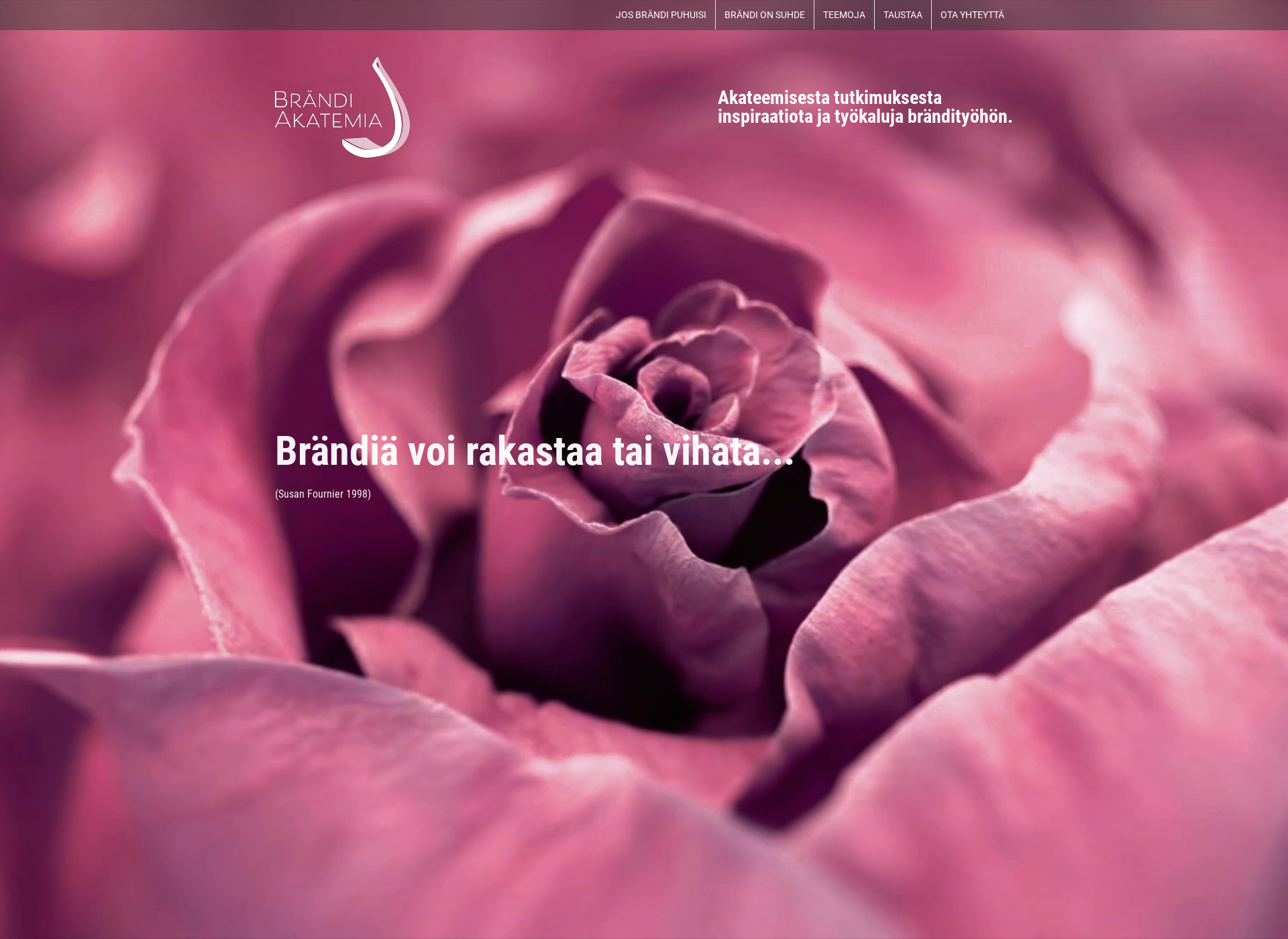 Skärmdump för brandiakatemia.fi