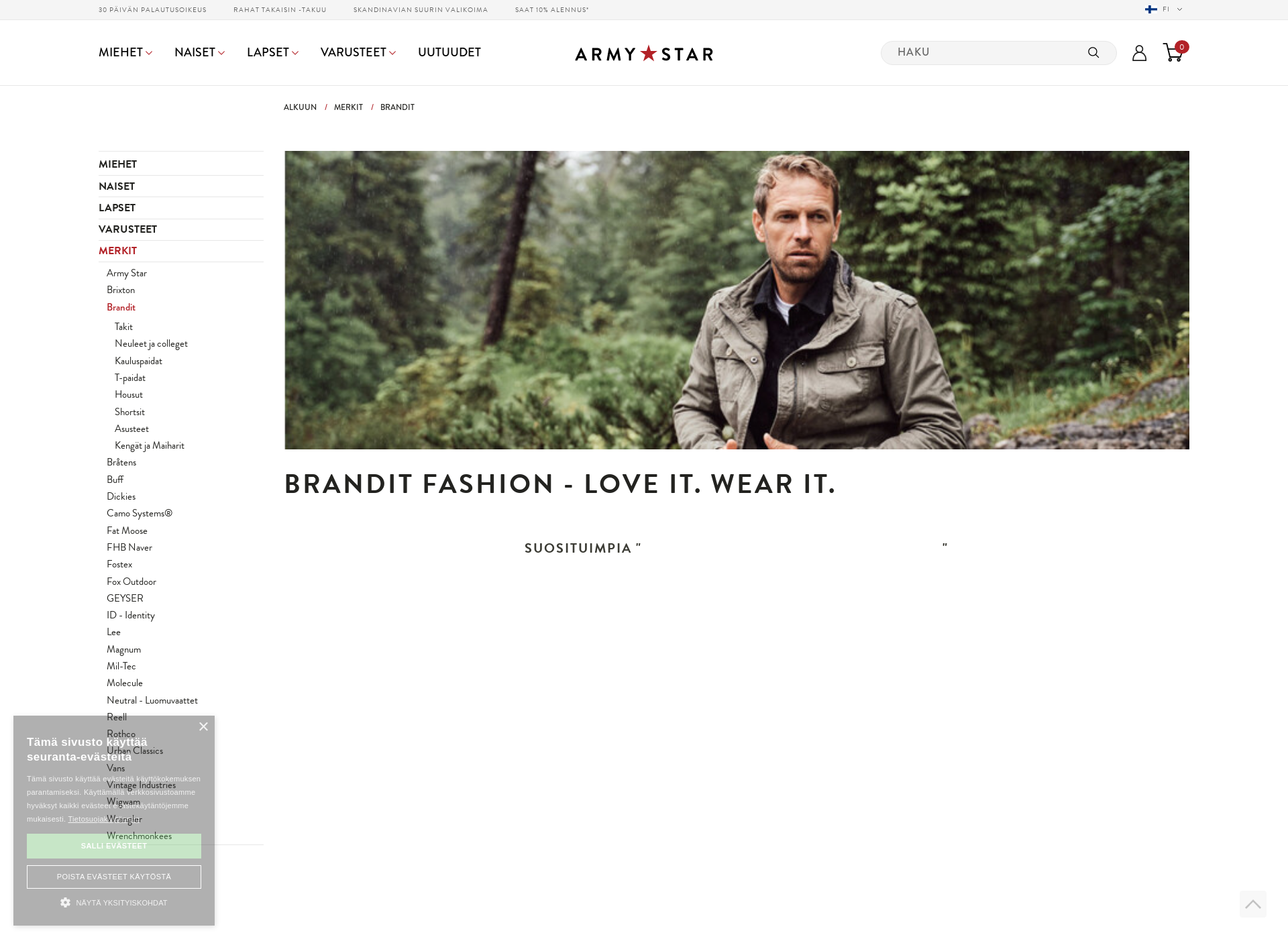 Screenshot for brandit-fashion.fi