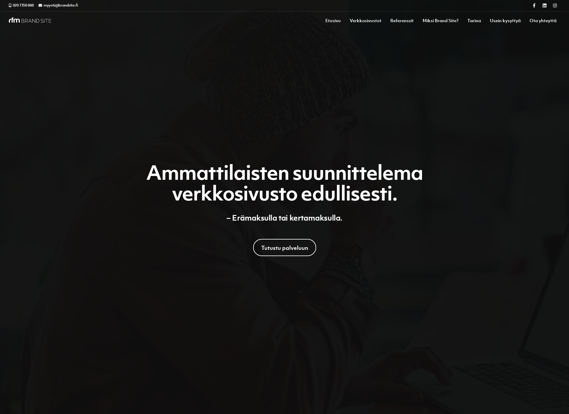 Skärmdump för brandsites.fi