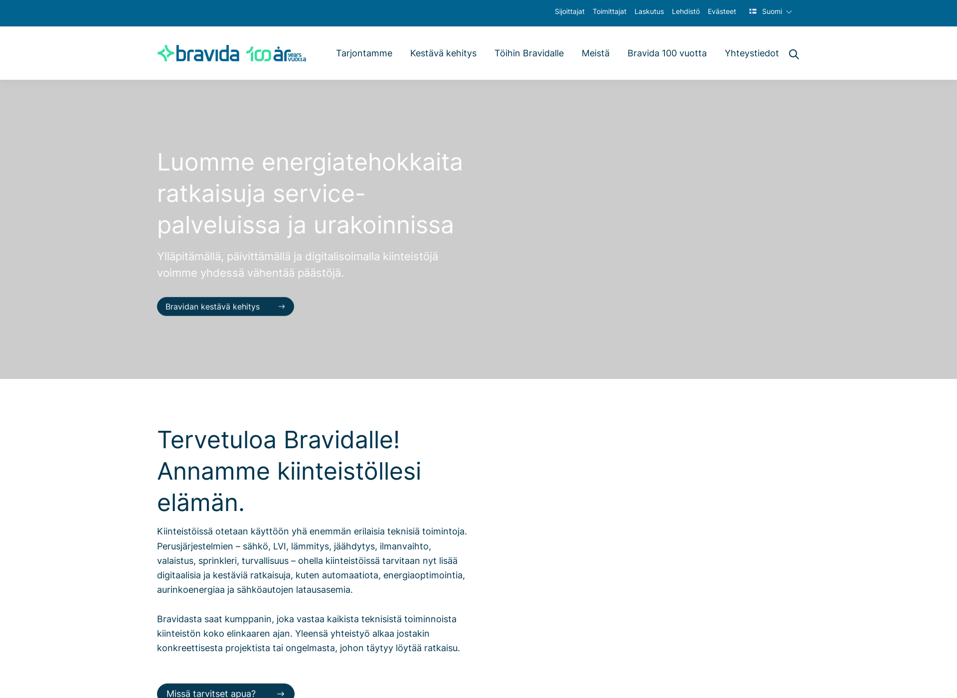 Screenshot for bravida.fi