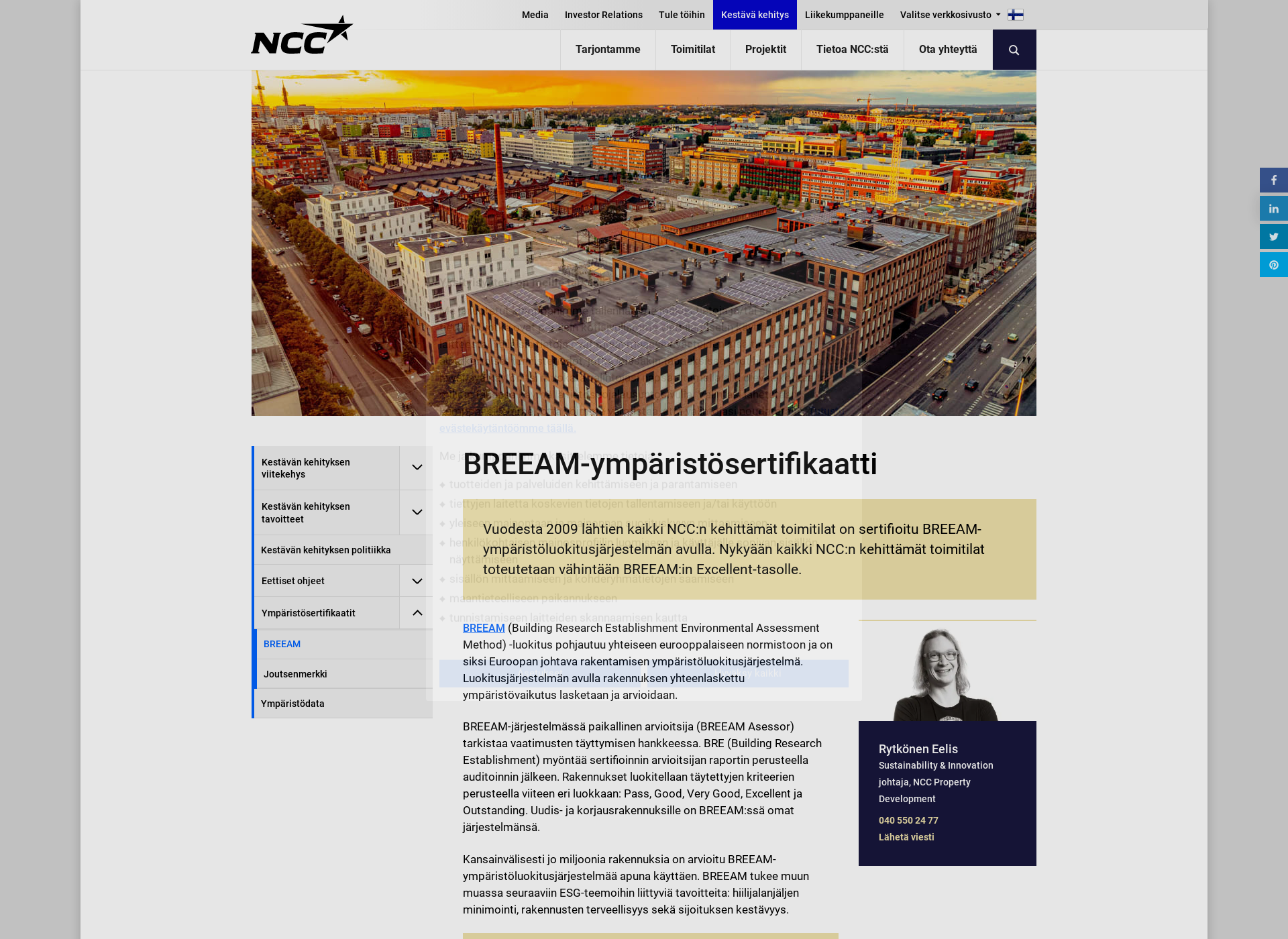 Screenshot for breeam.fi