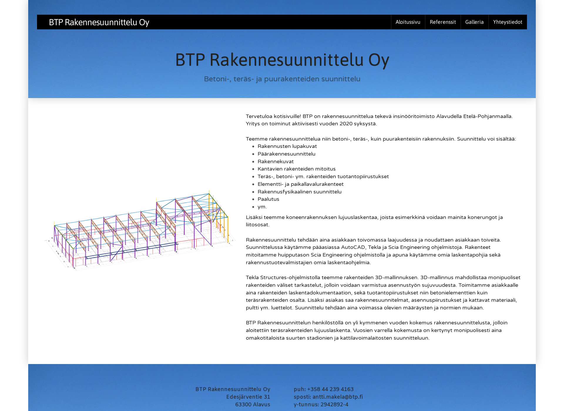 Skärmdump för btp.fi