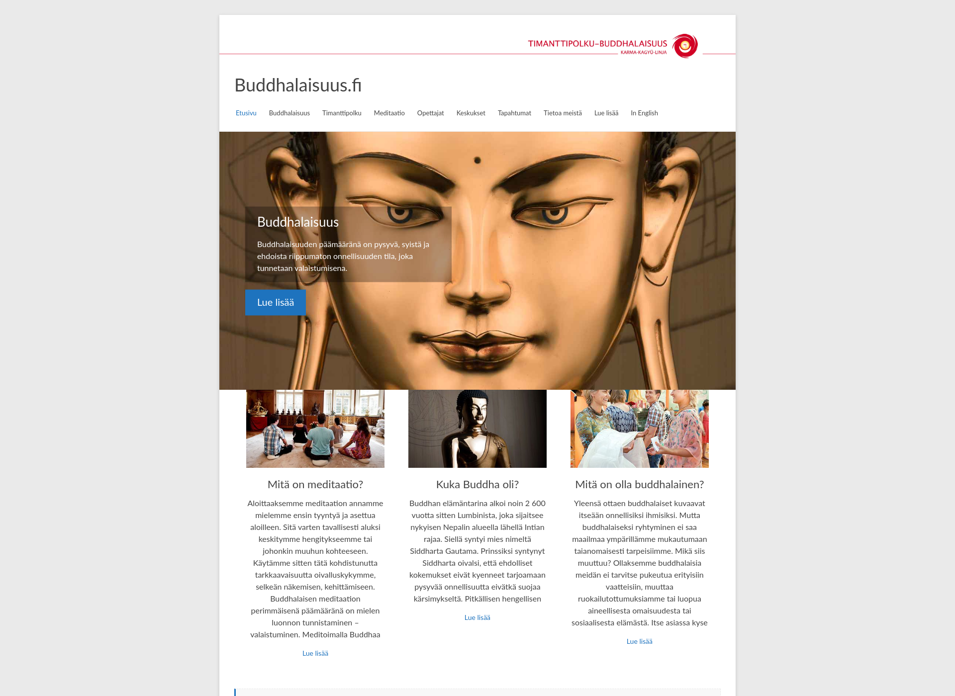 Screenshot for buddhalaisuus.fi