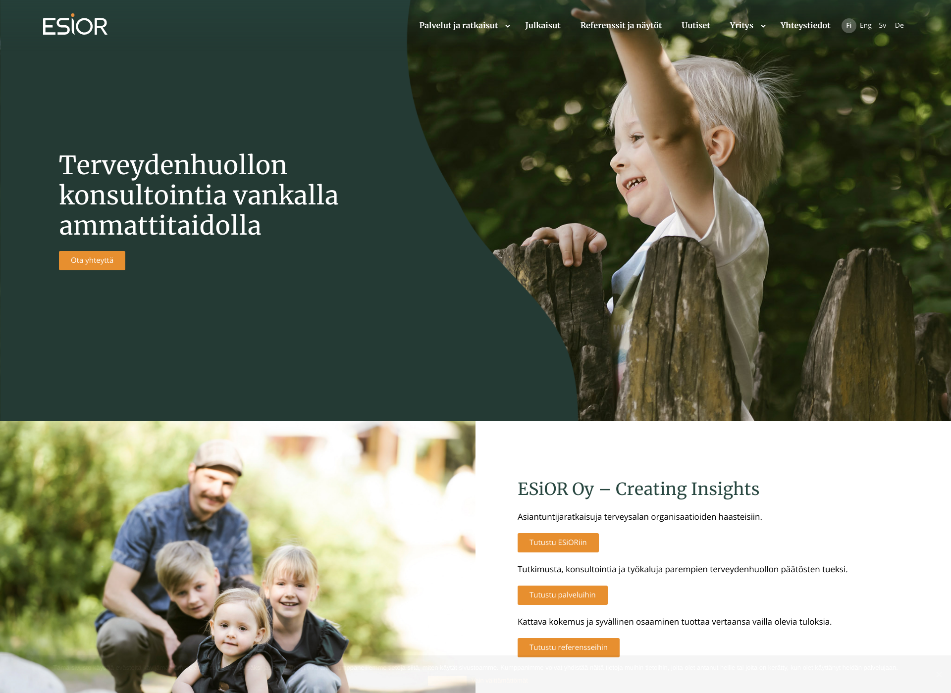 Skärmdump för budgetimpact.fi