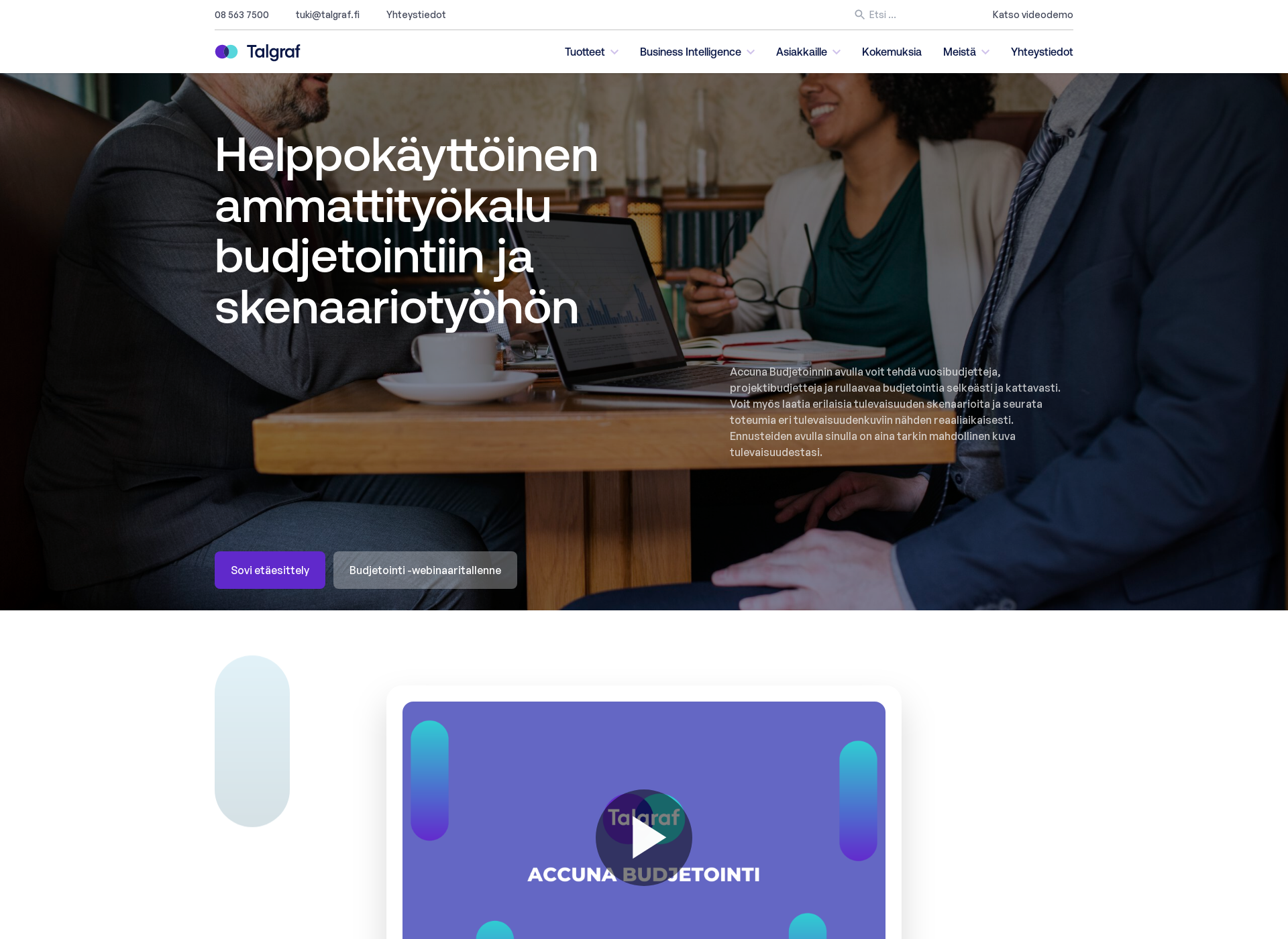 Skärmdump för budjetointi.fi
