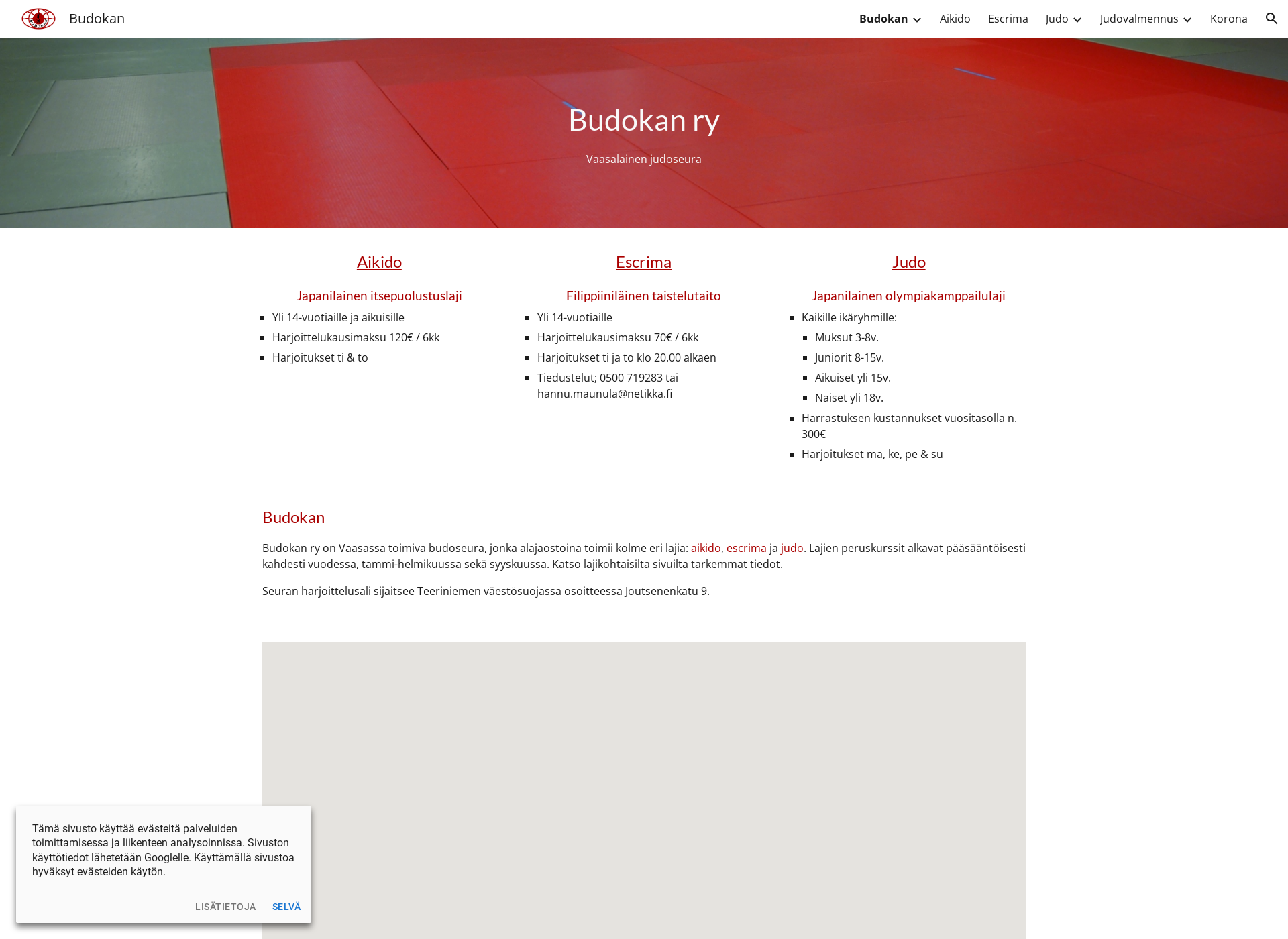 Screenshot for budokan.fi
