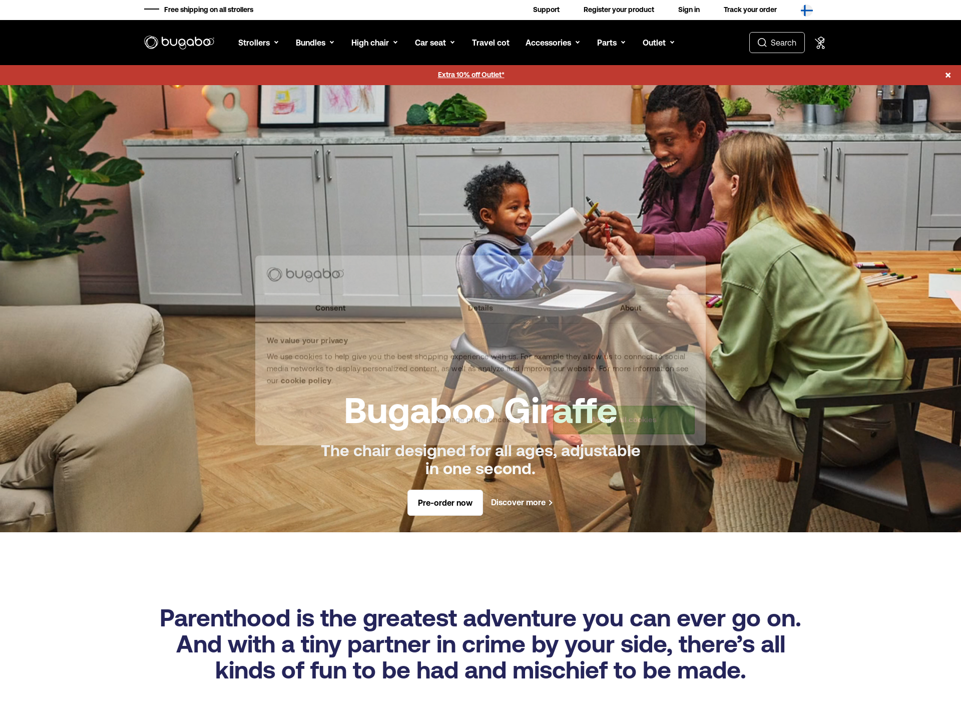 Screenshot for bugaboo.fi