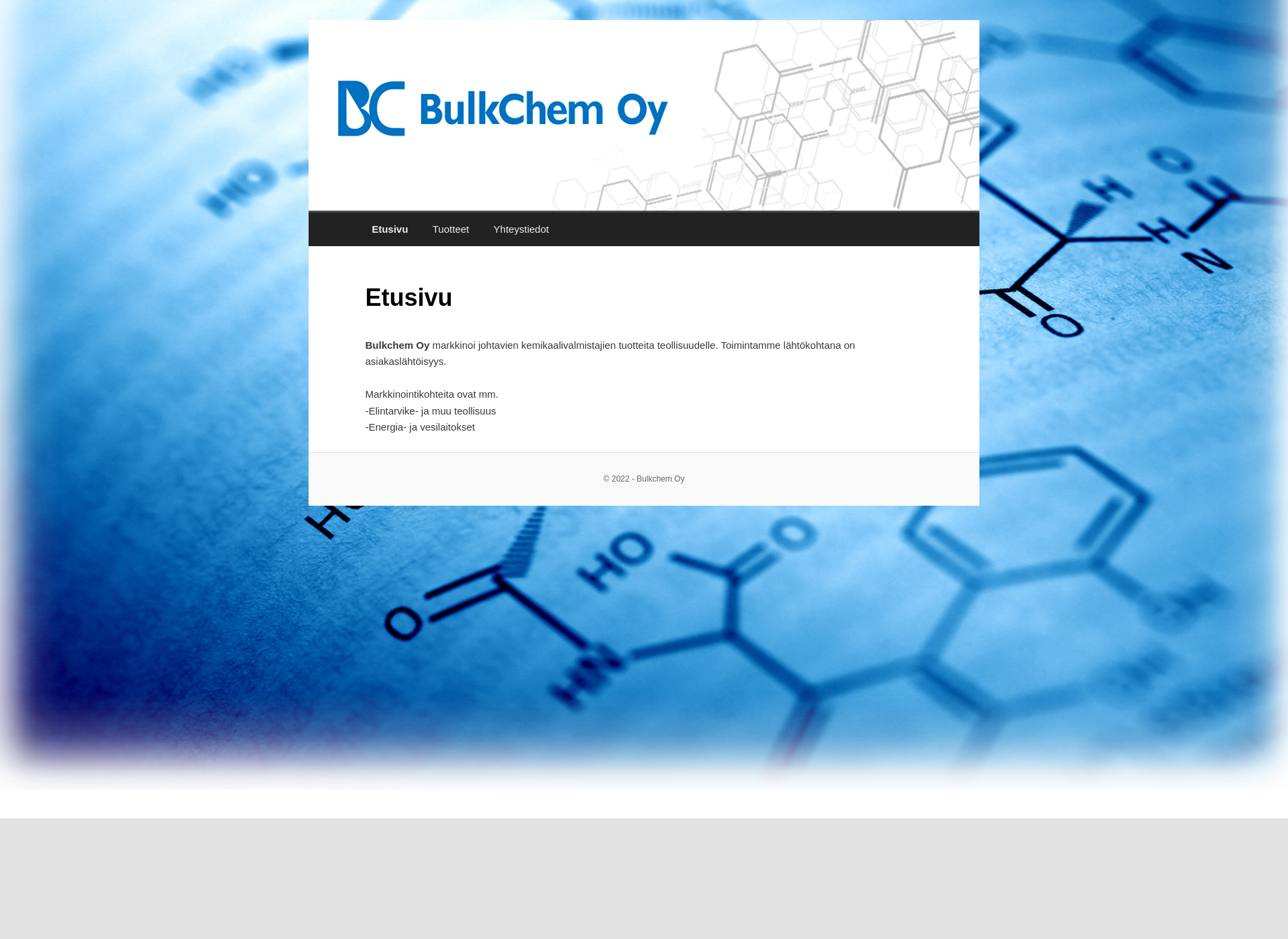 Screenshot for bulkchem.fi