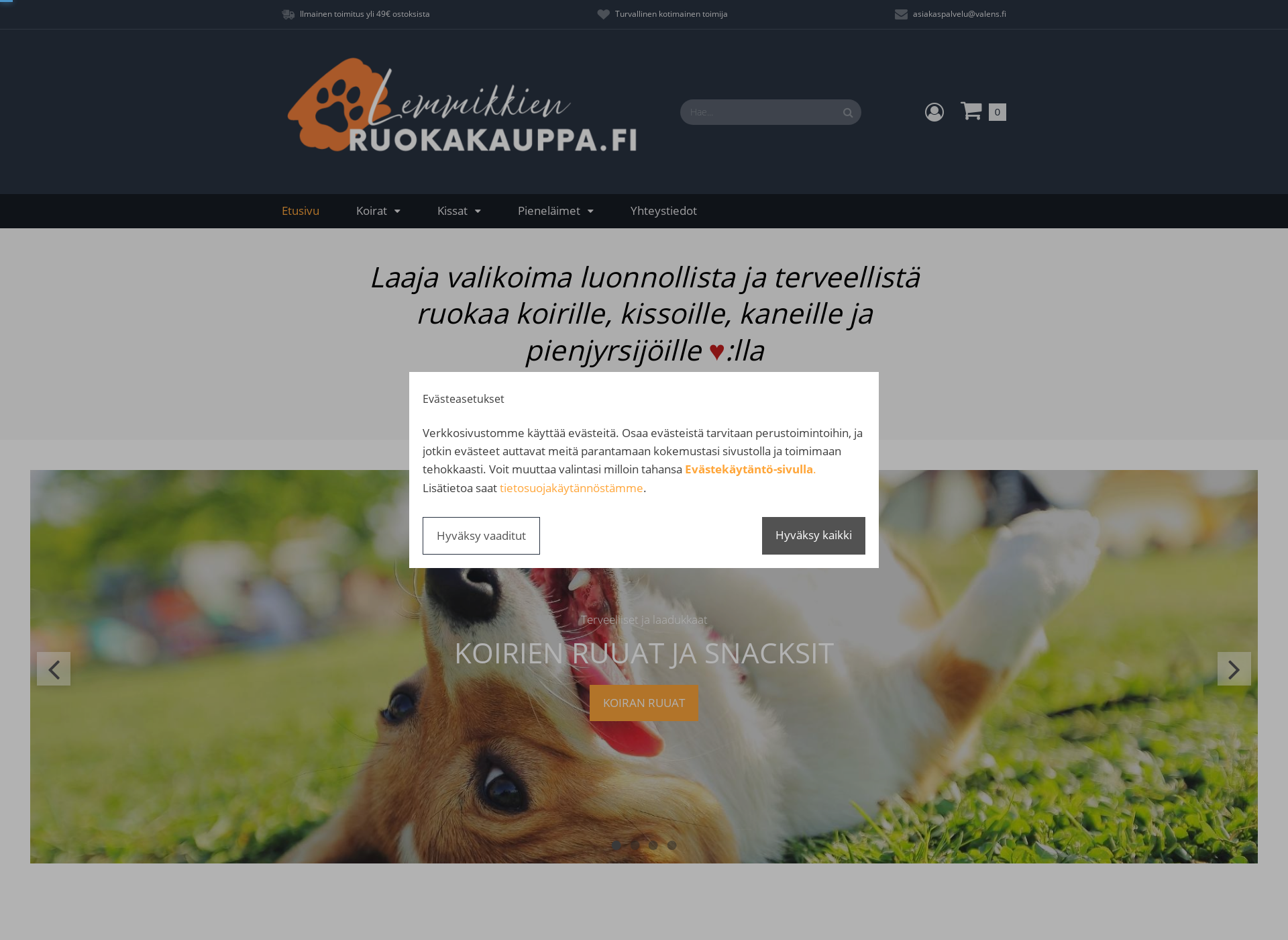 Skärmdump för bunnynaturekauppa.fi