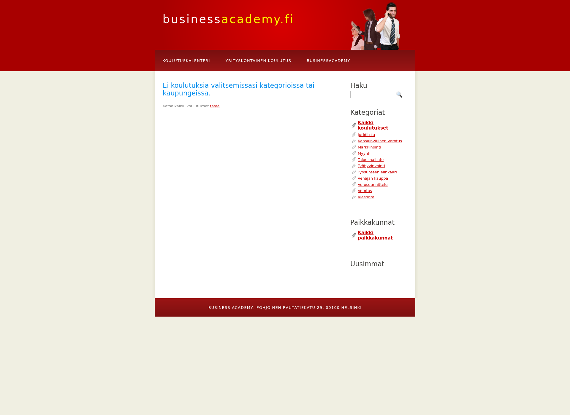 Skärmdump för businessacademy.fi