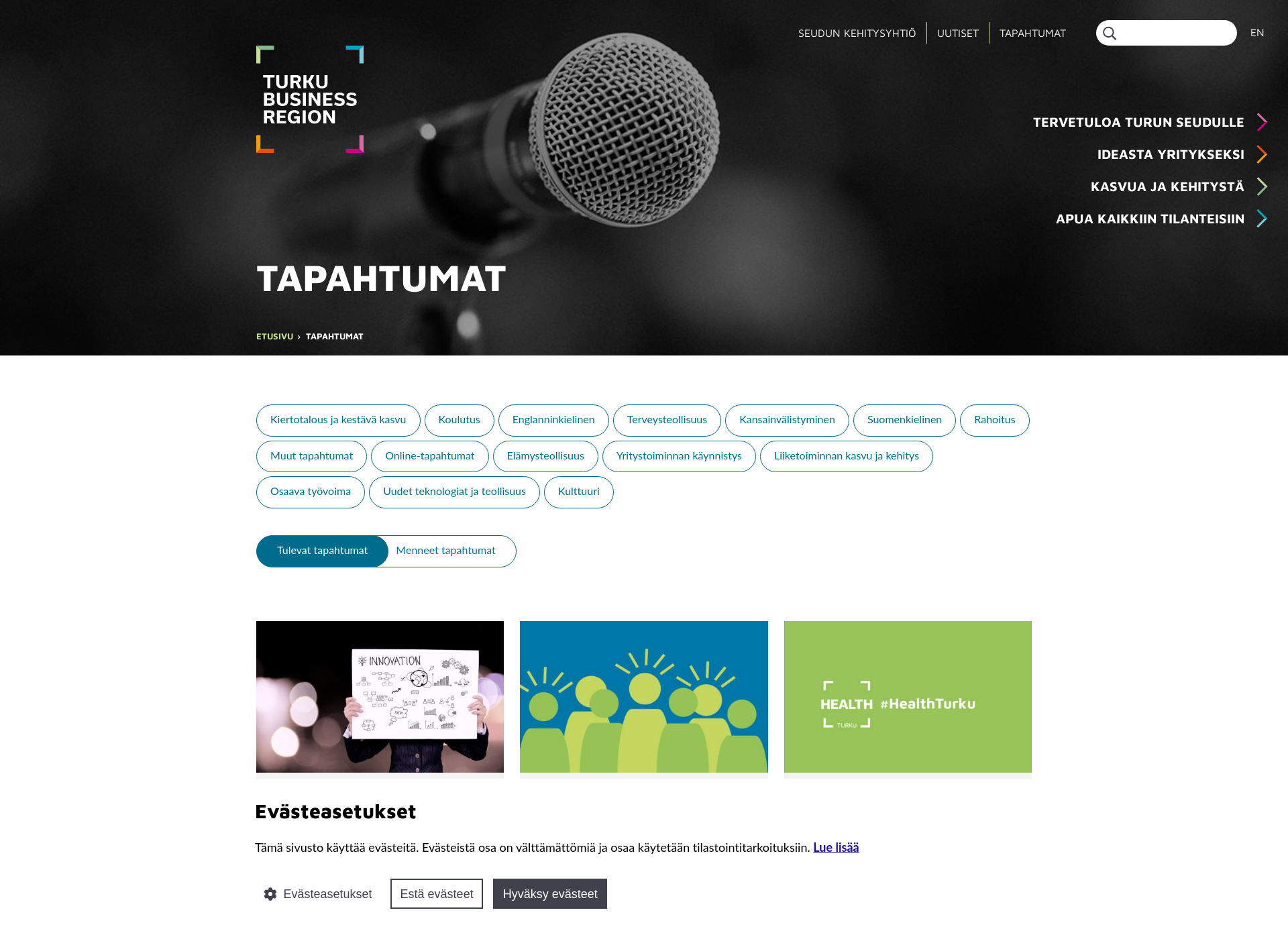 Skärmdump för businesscampturku.fi