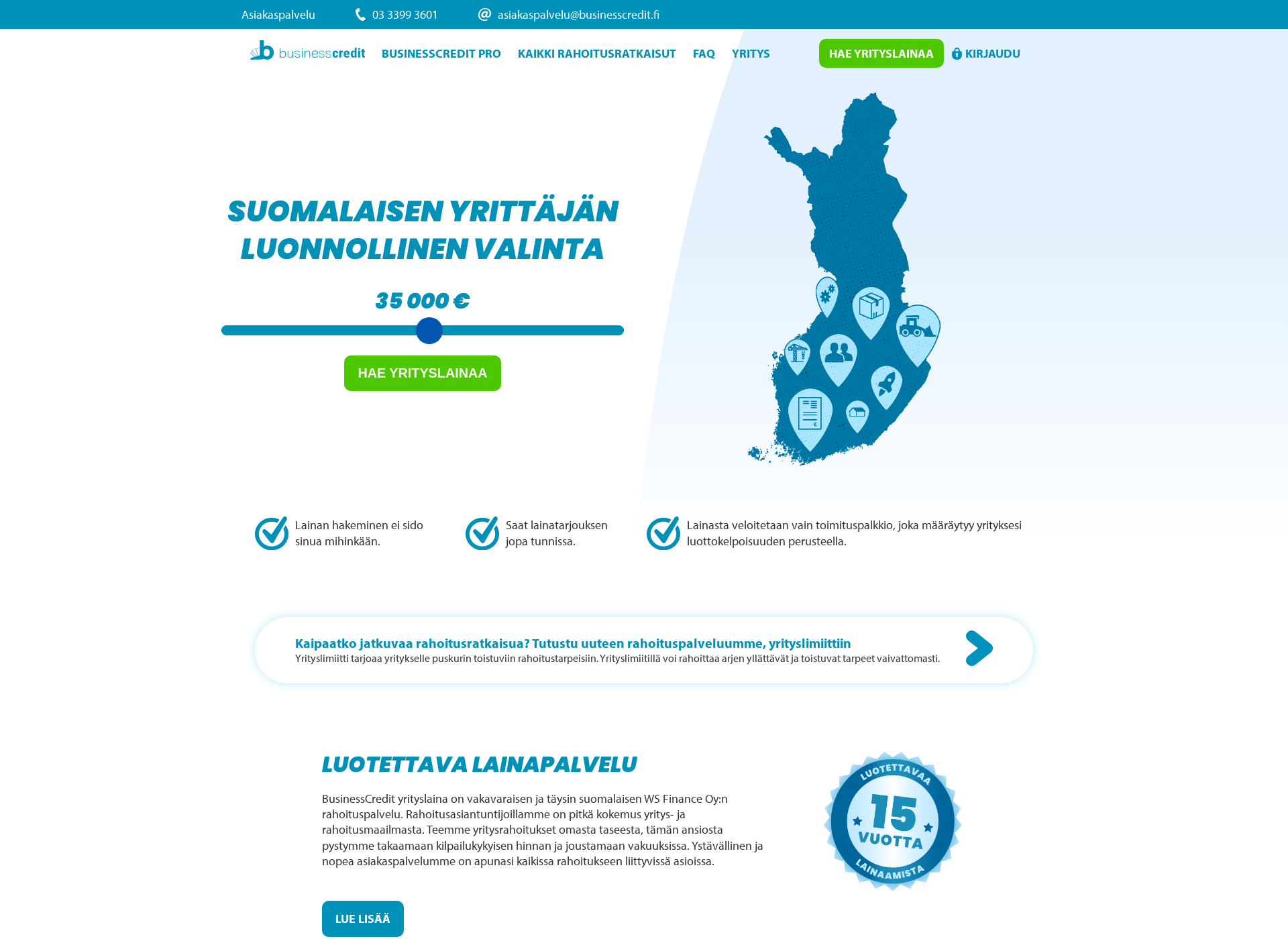 Skärmdump för businesscredit.fi
