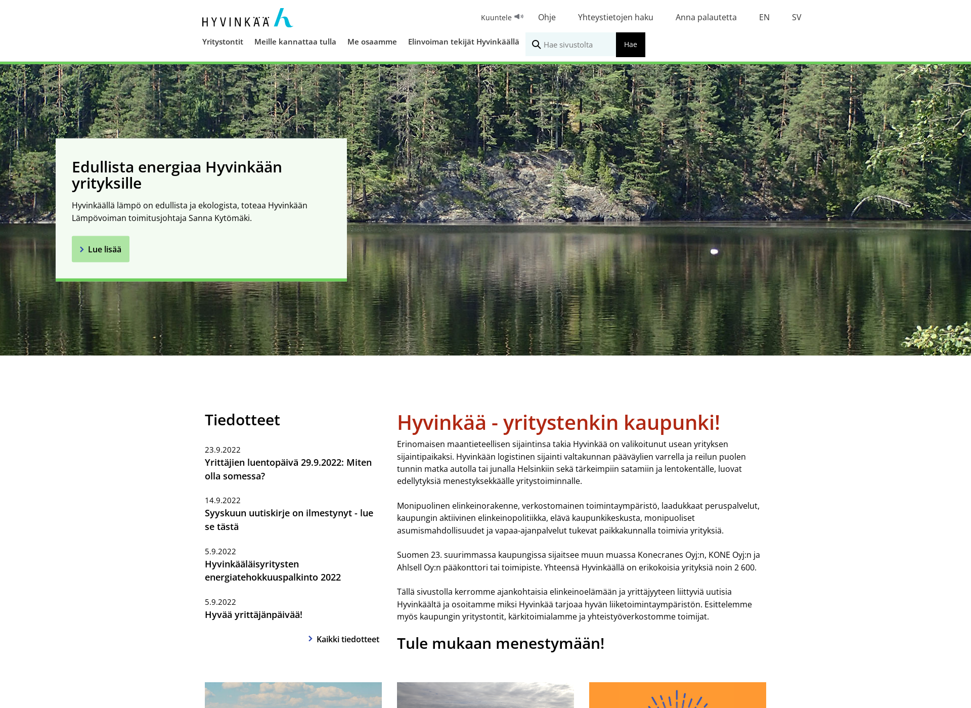 Screenshot for businesshyvinkaa.fi