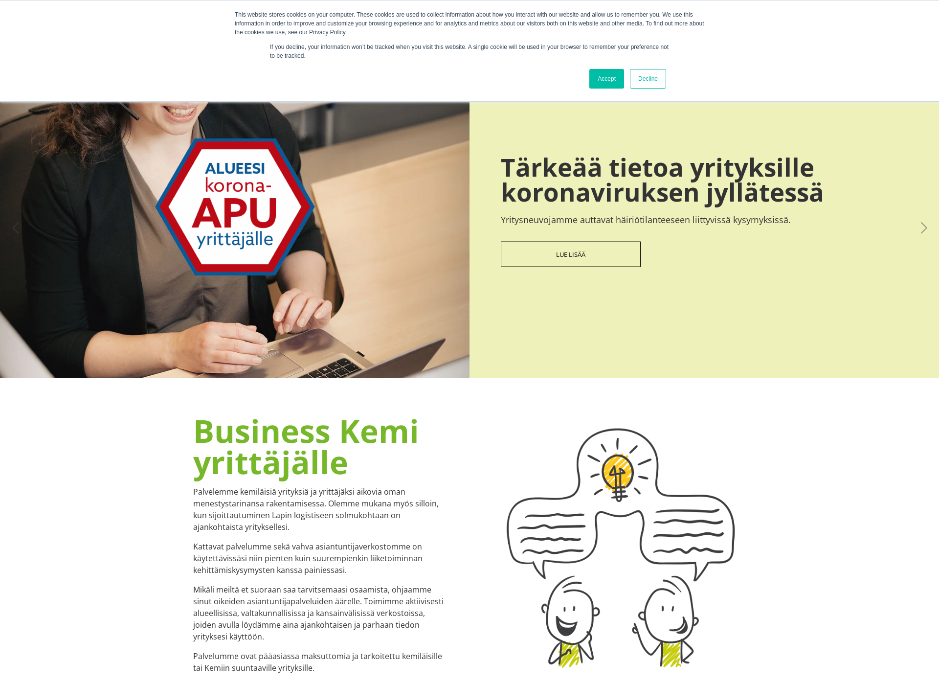 Skärmdump för businesskemi.fi