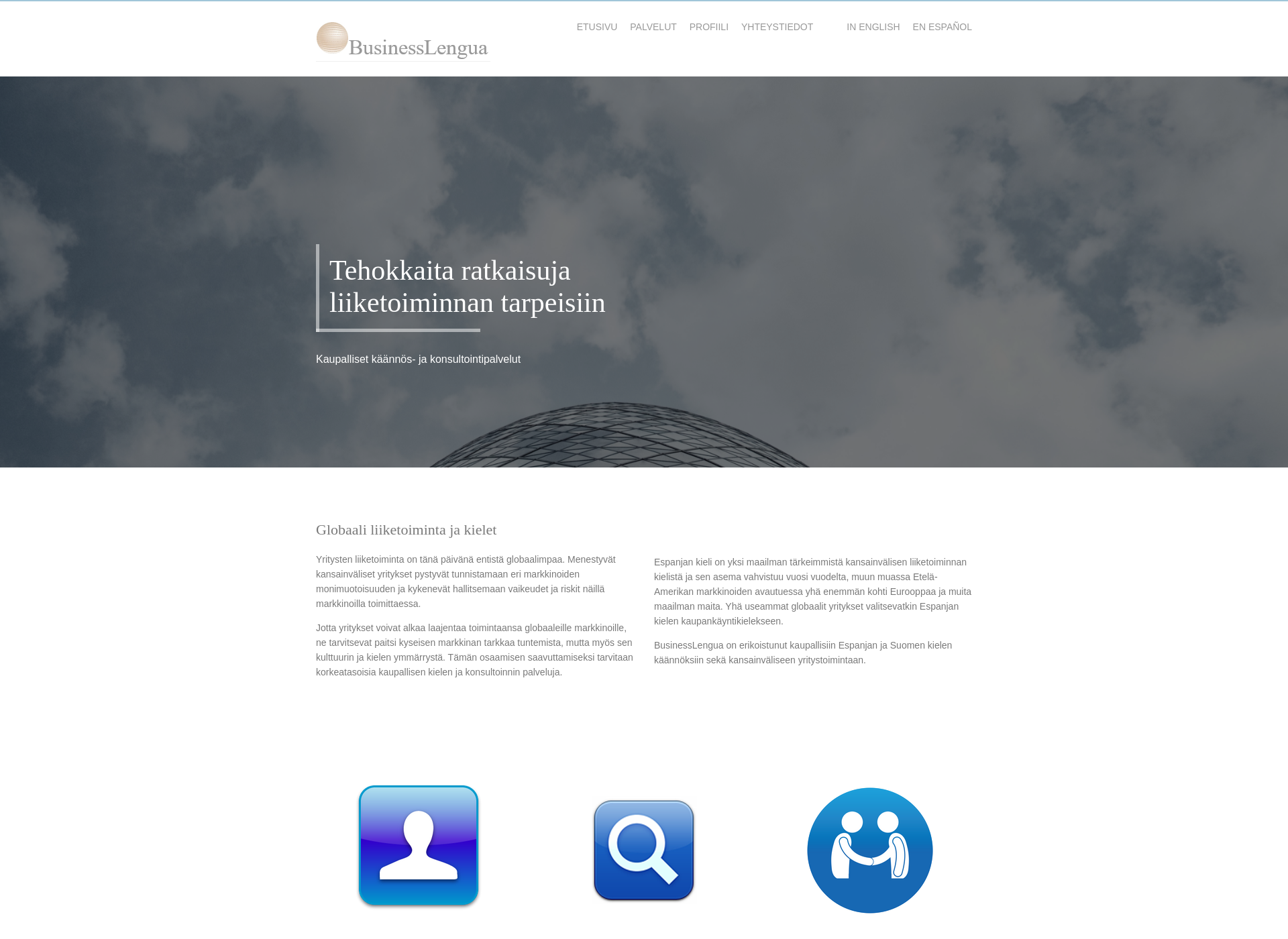 Screenshot for businesslengua.fi