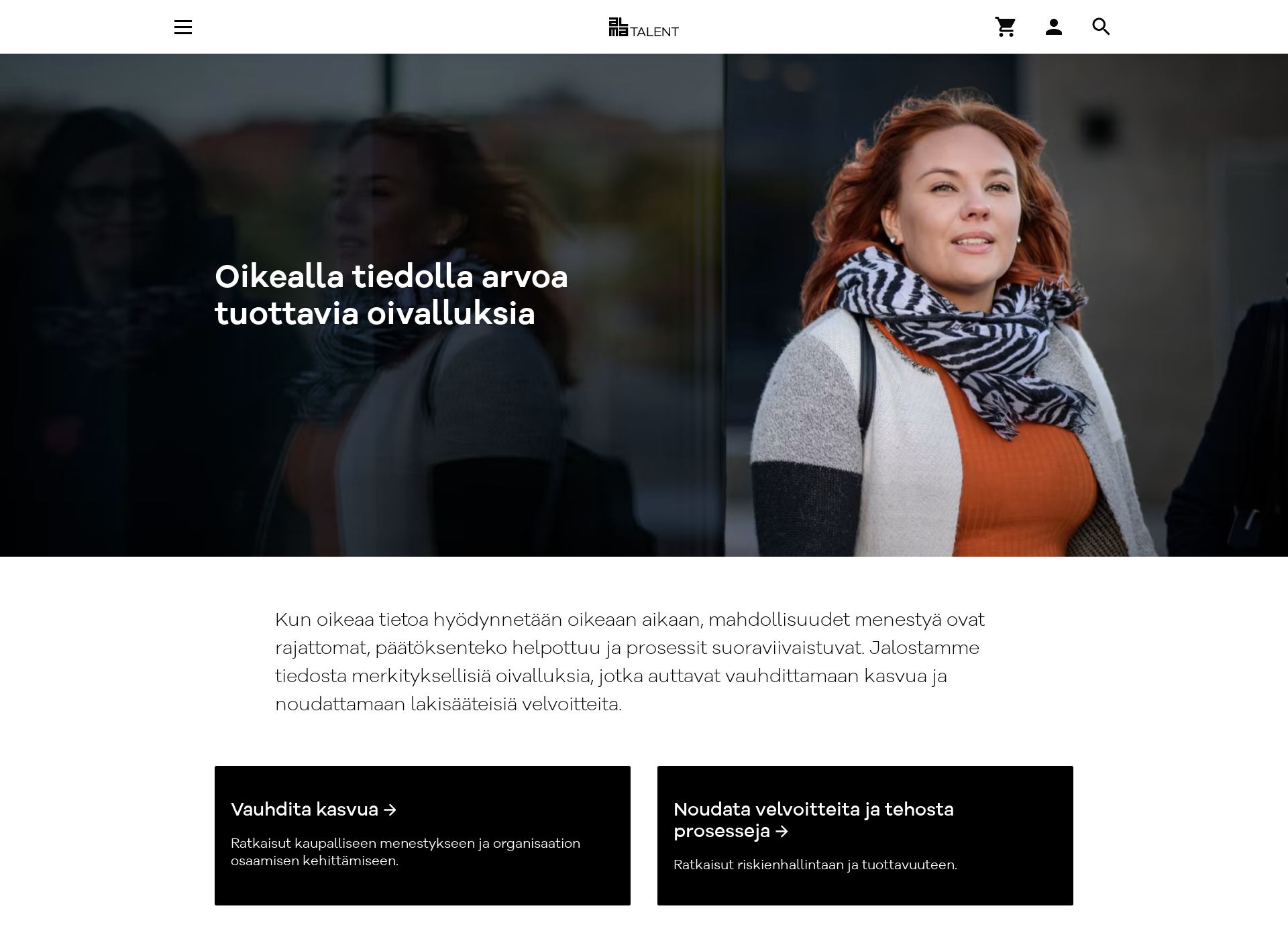 Skärmdump för businessmatka.fi