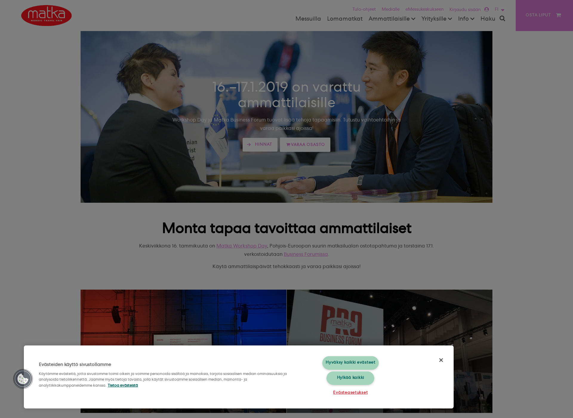 Skärmdump för businesstravelforum.fi