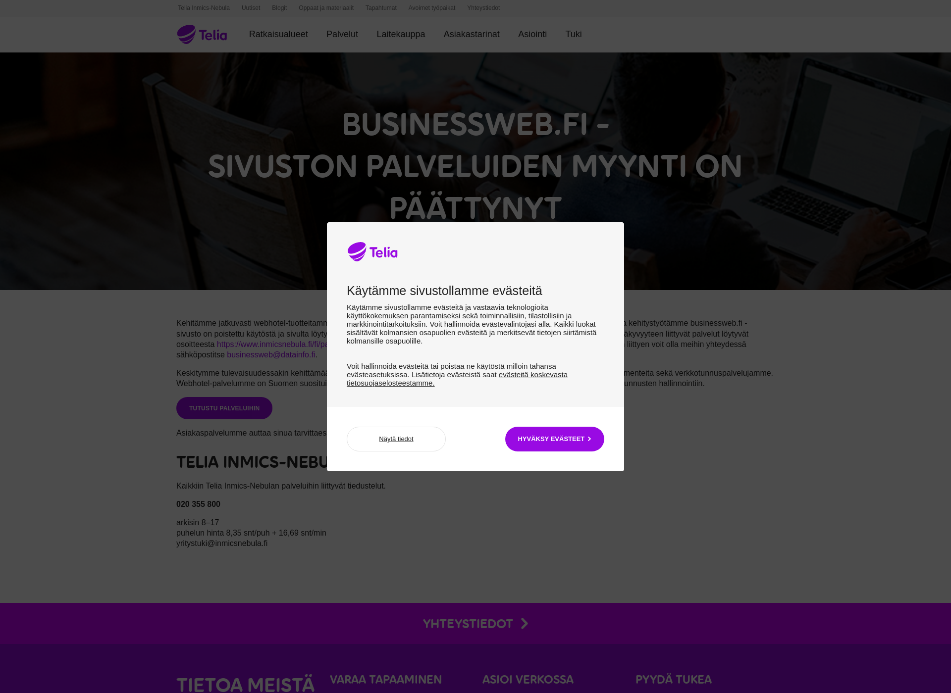 Skärmdump för businessweb.fi