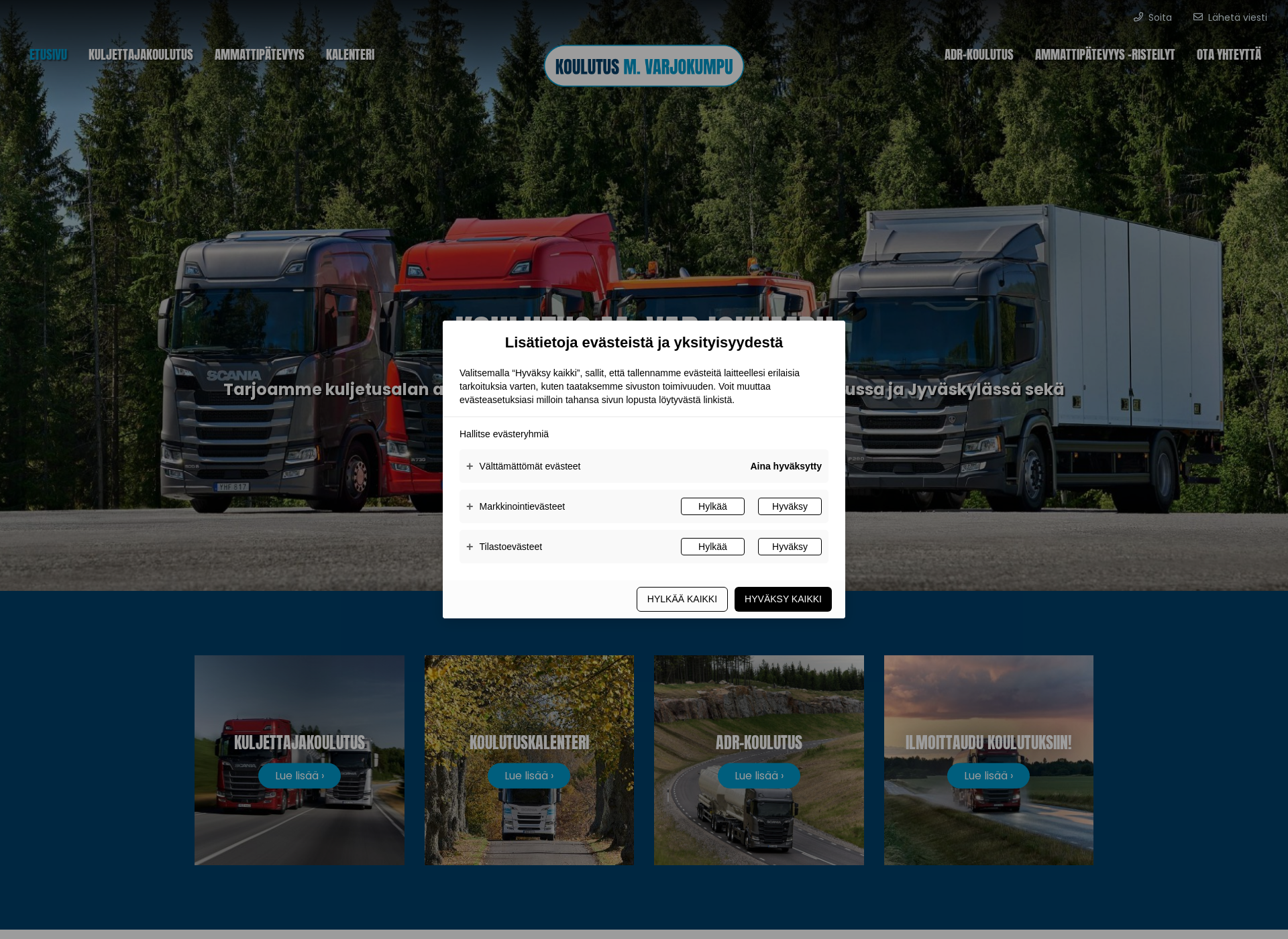 Screenshot for bussikoulutus.fi