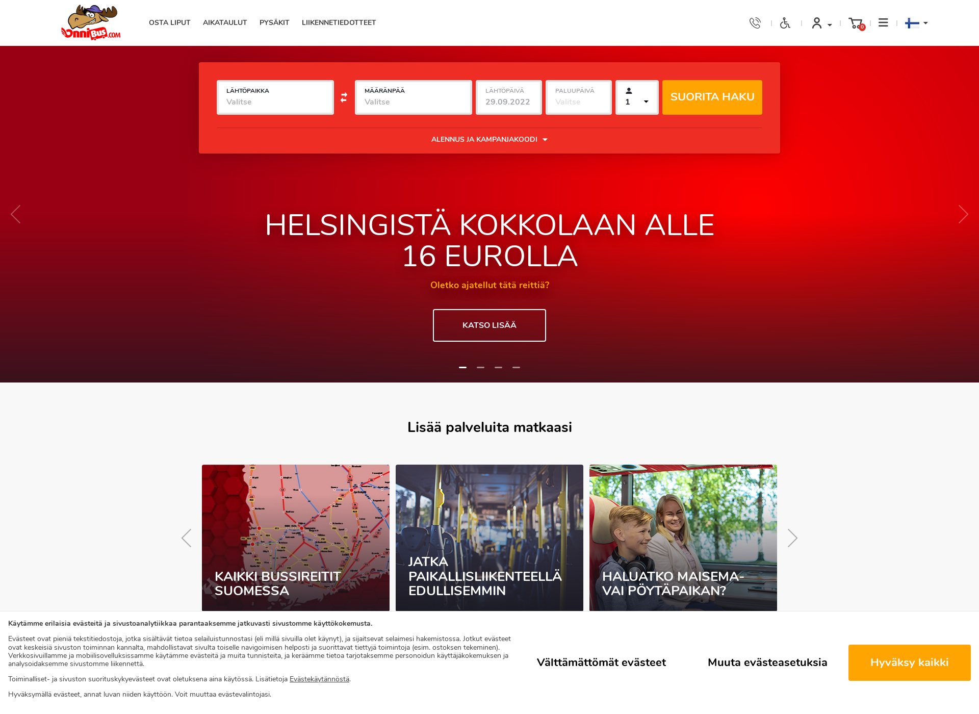 Screenshot for bussilippukauppa.fi