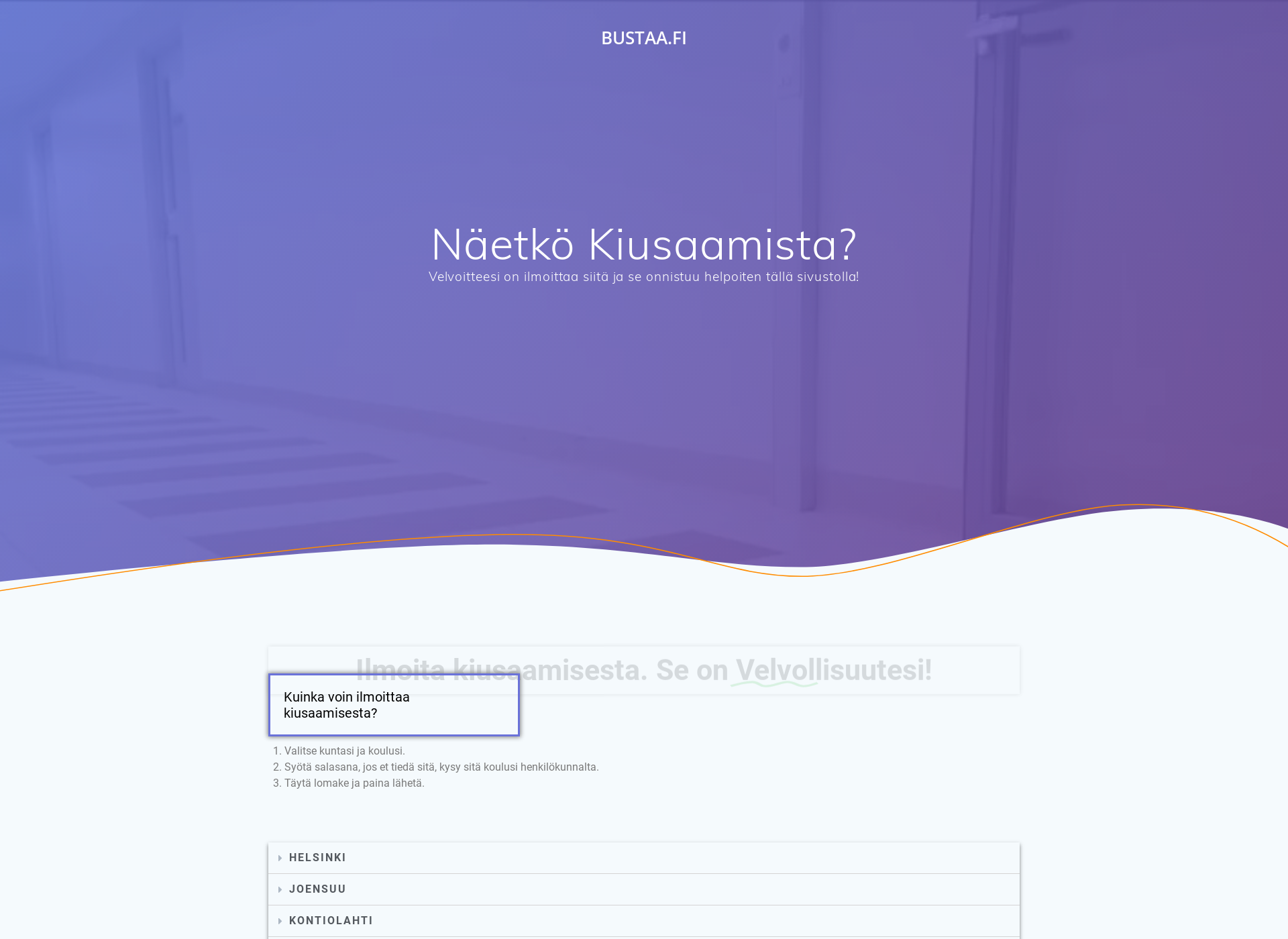 Screenshot for bustaa.fi