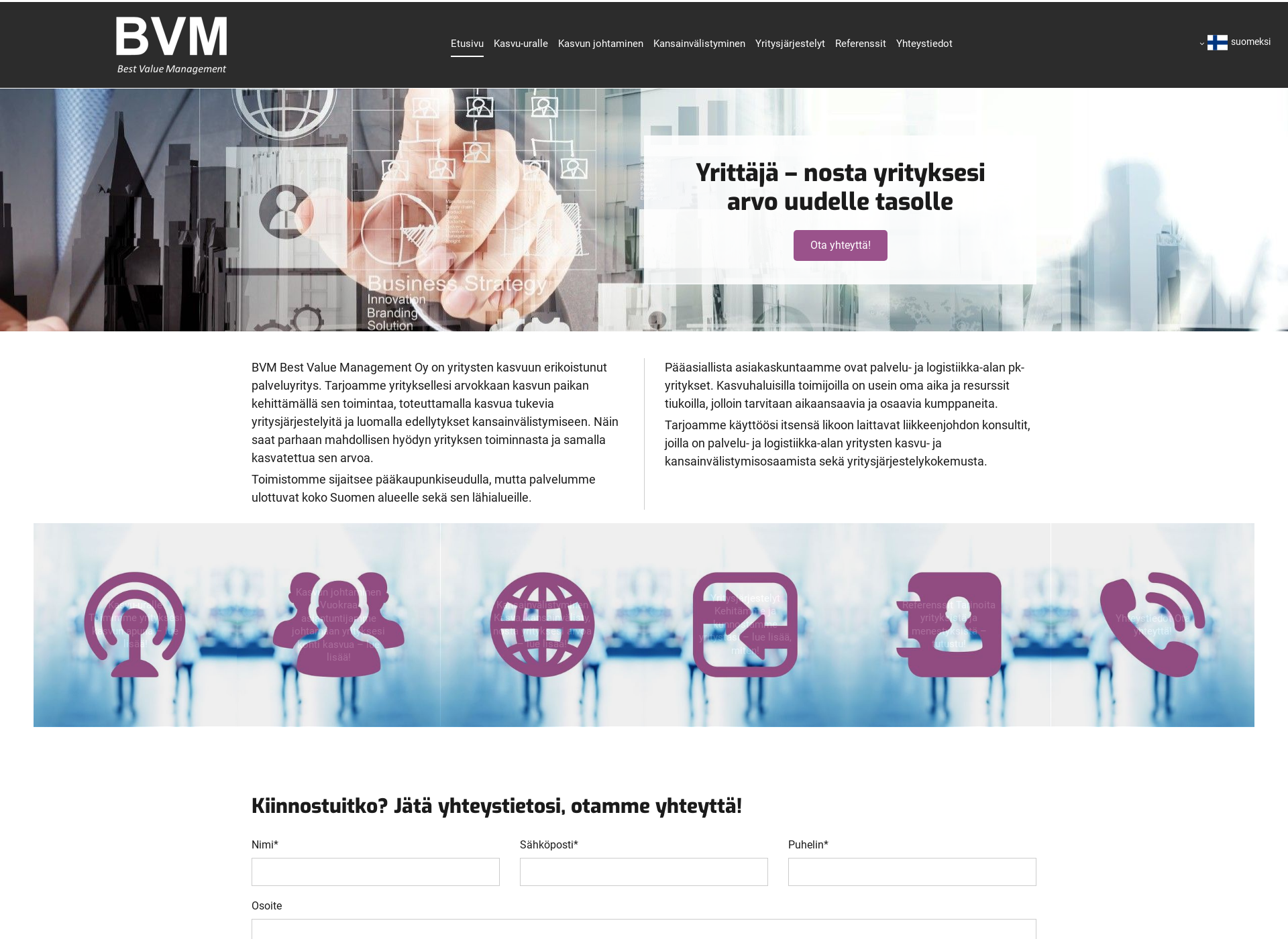 Skärmdump för bvm.fi