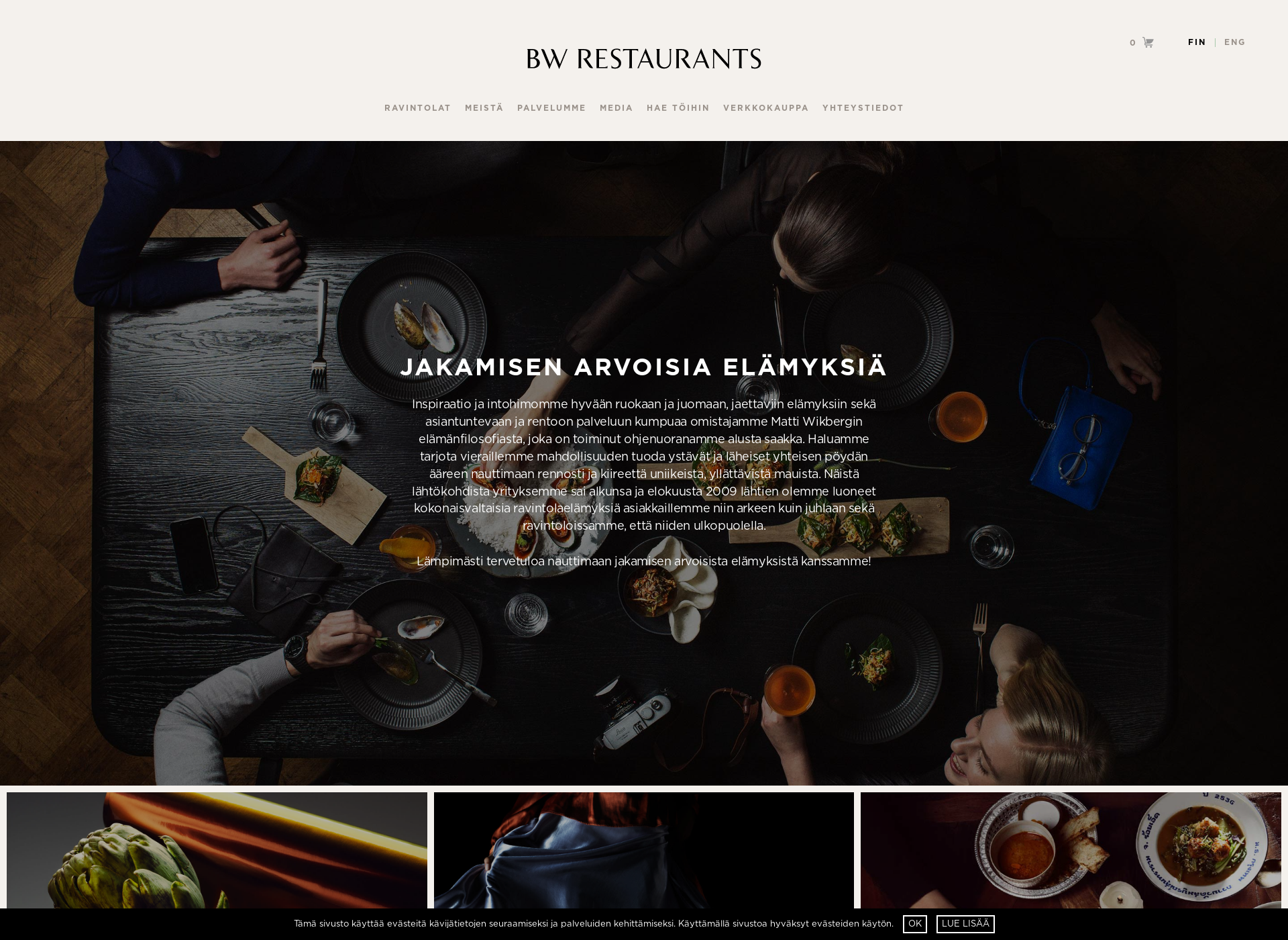 Screenshot for bw-restaurants.fi