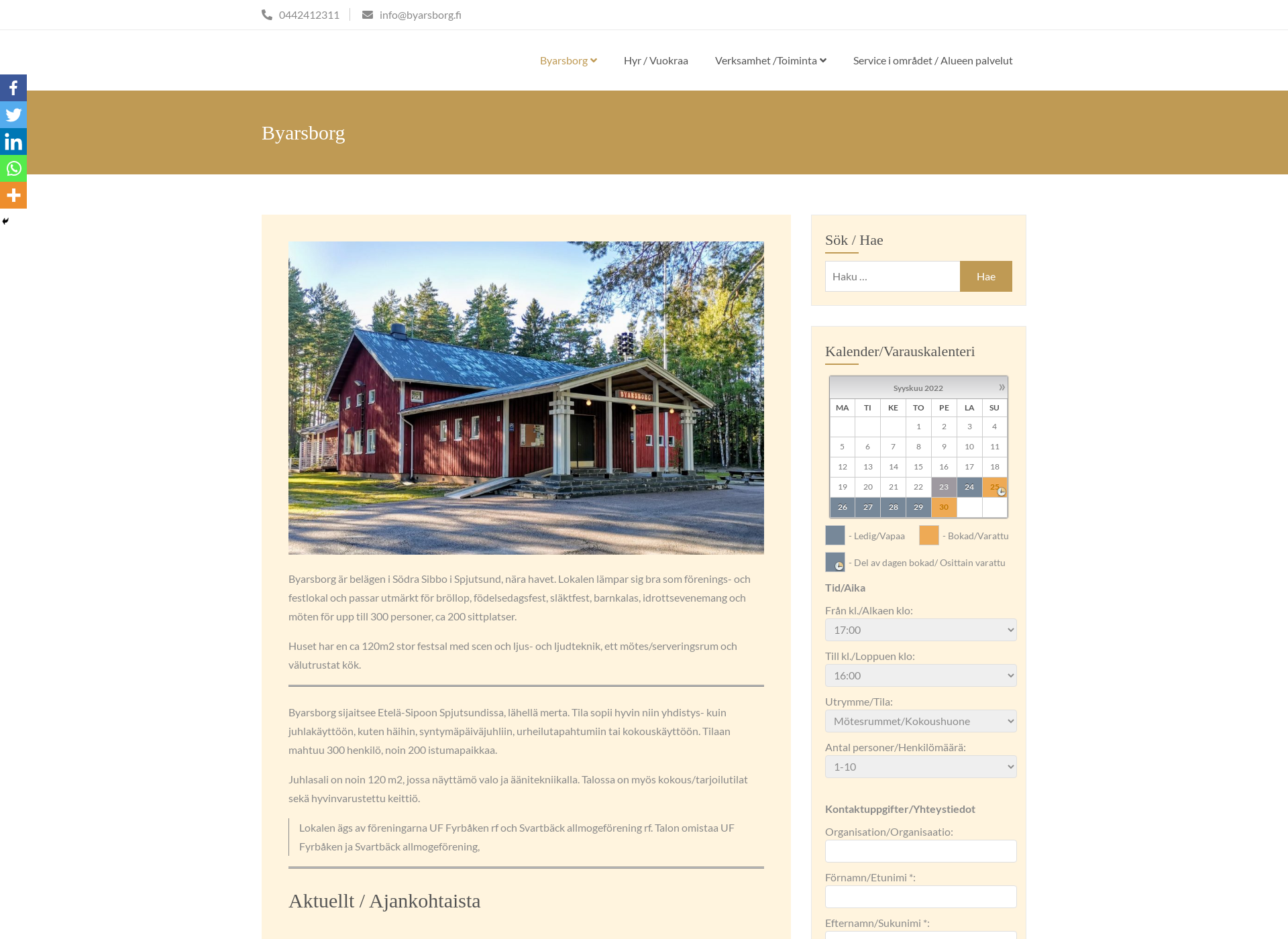 Screenshot for byarsborg.fi
