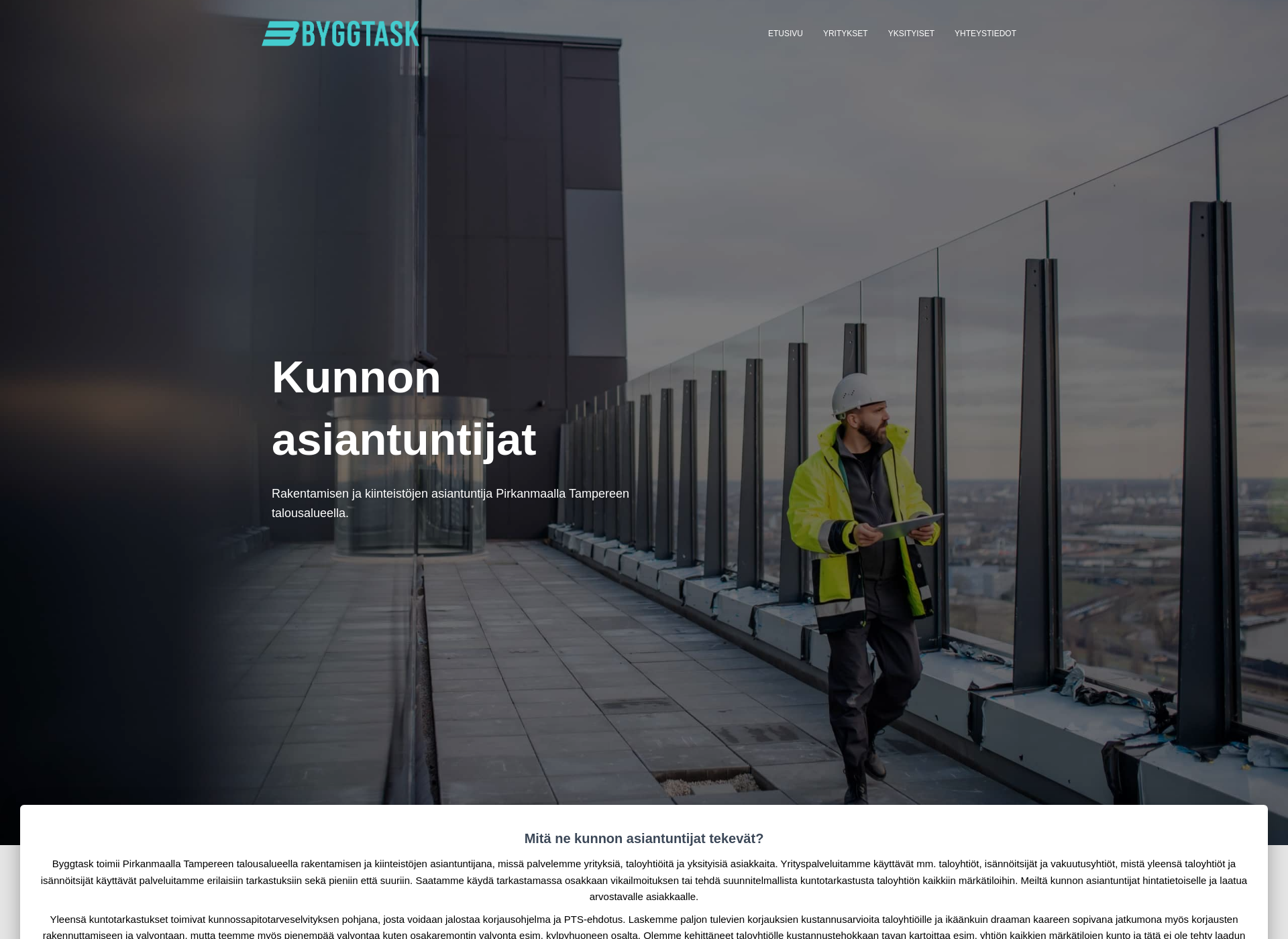 Skärmdump för byggtask.fi