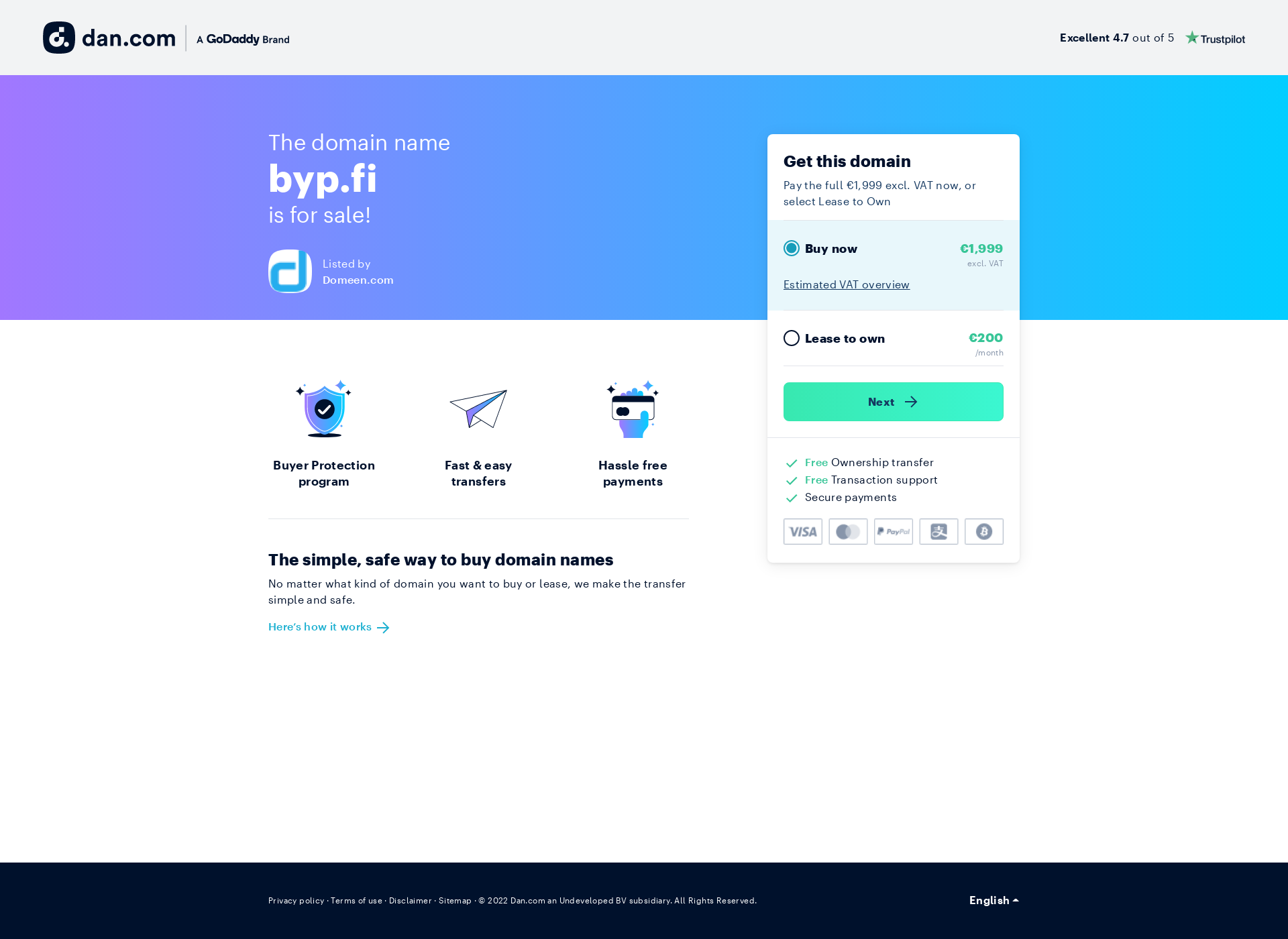 Screenshot for byp.fi