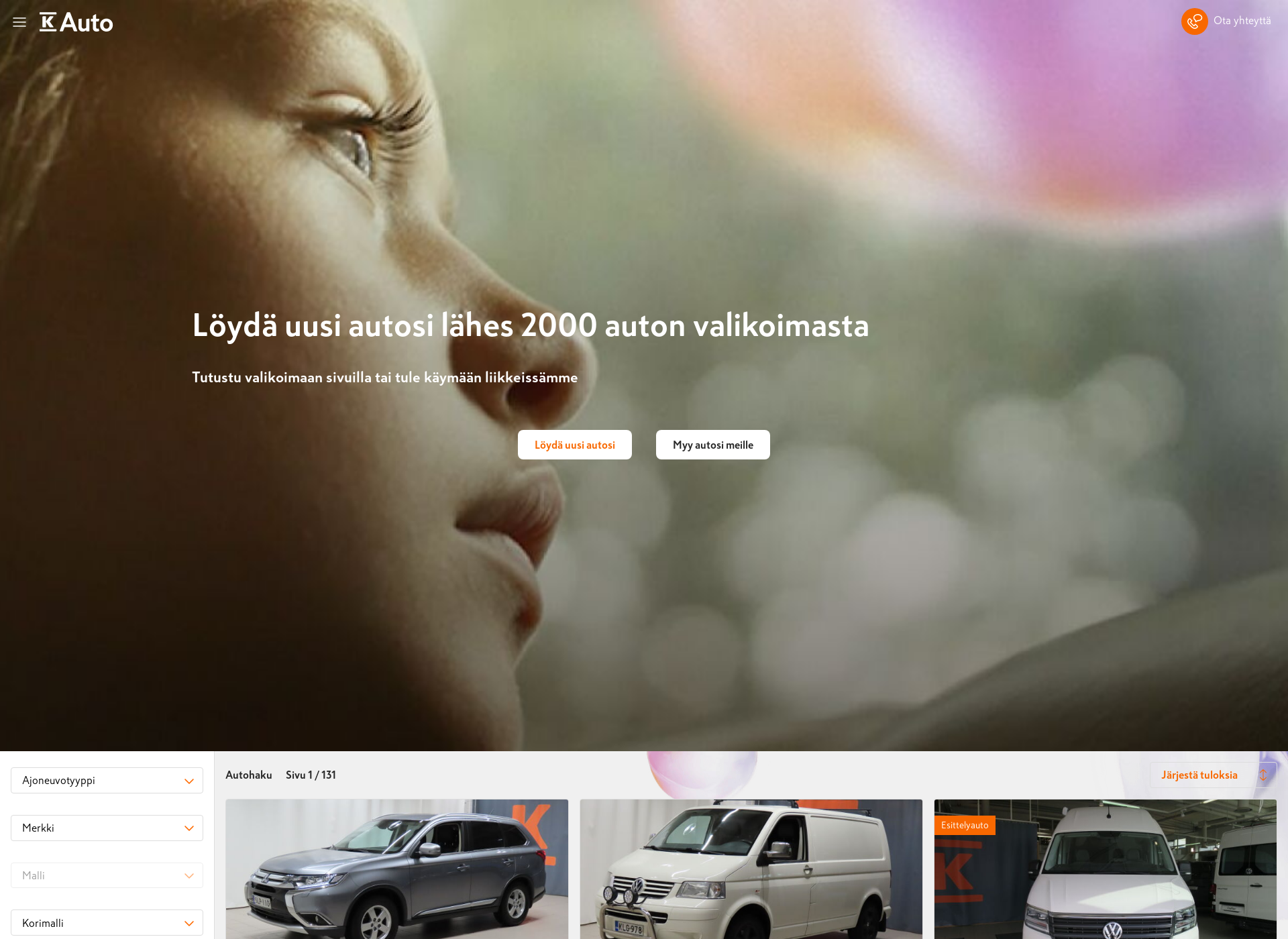 Screenshot for caaravaihtoautot.fi