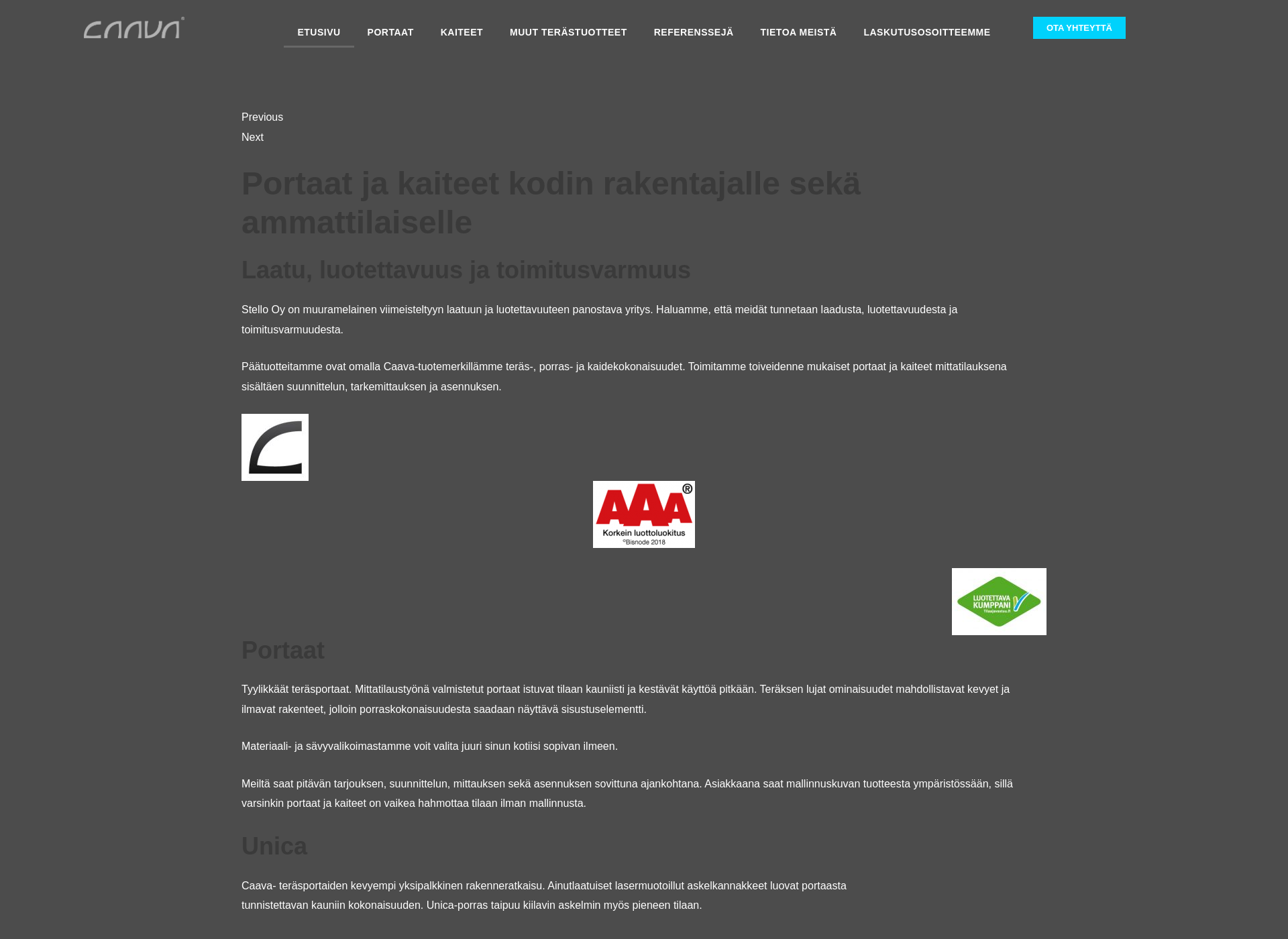 Screenshot for caava.fi