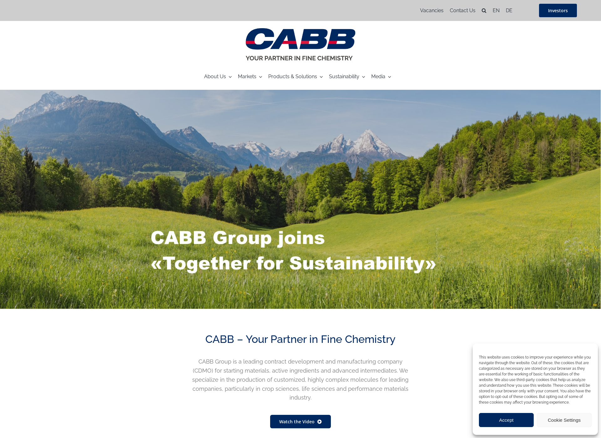 Skärmdump för cabb-chemicals.com