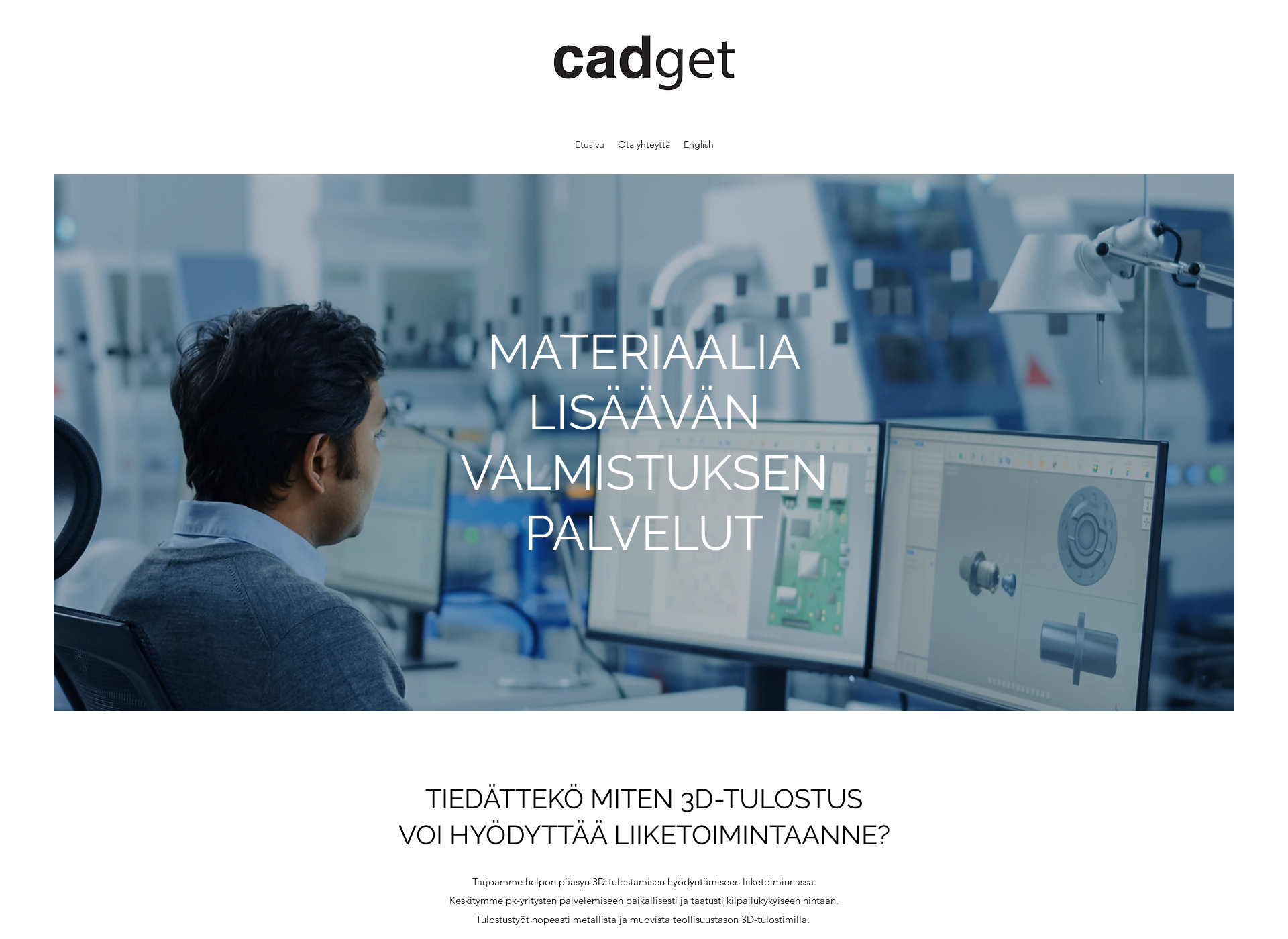 Skärmdump för cadget.fi