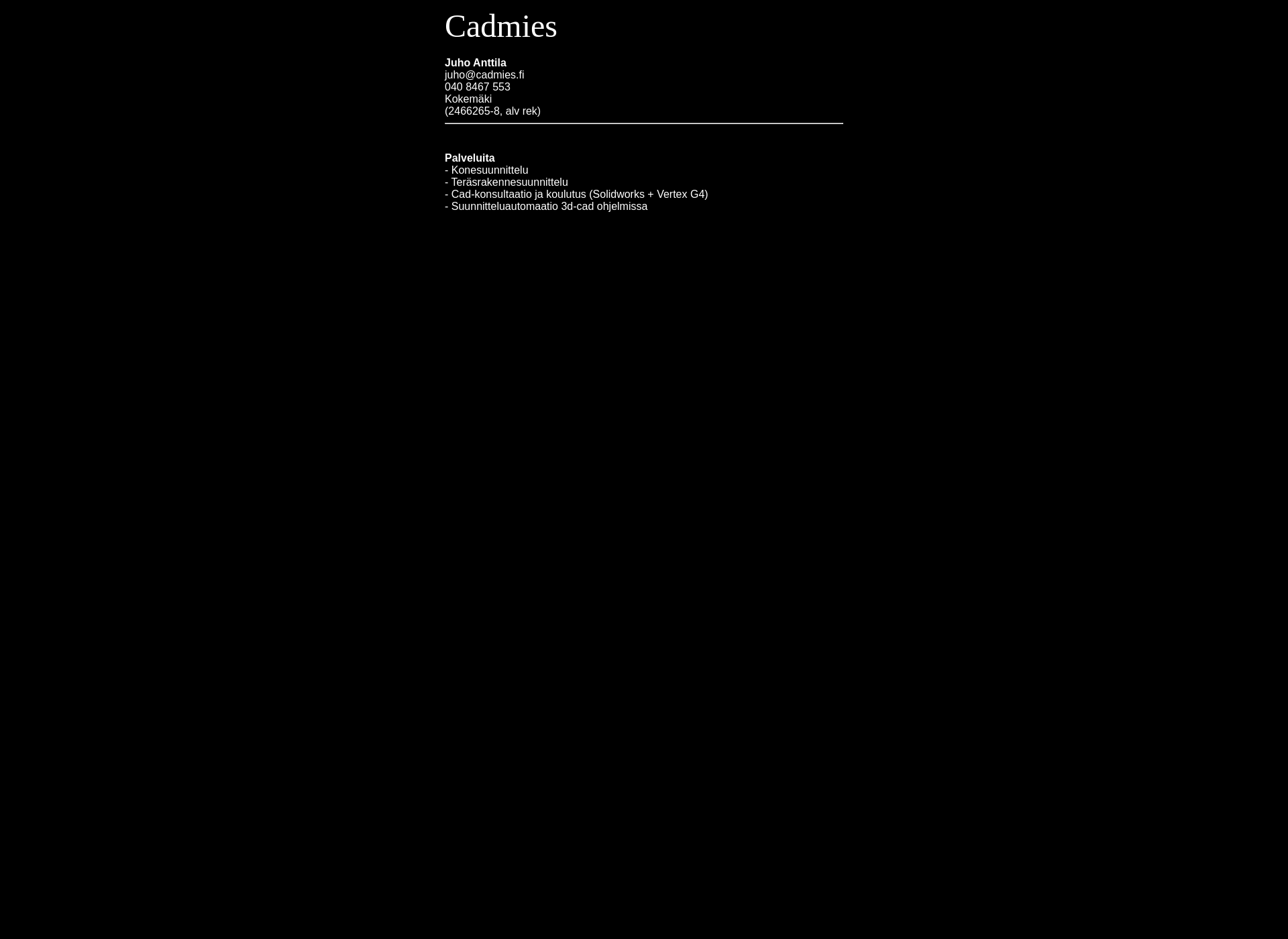 Screenshot for cadmies.fi