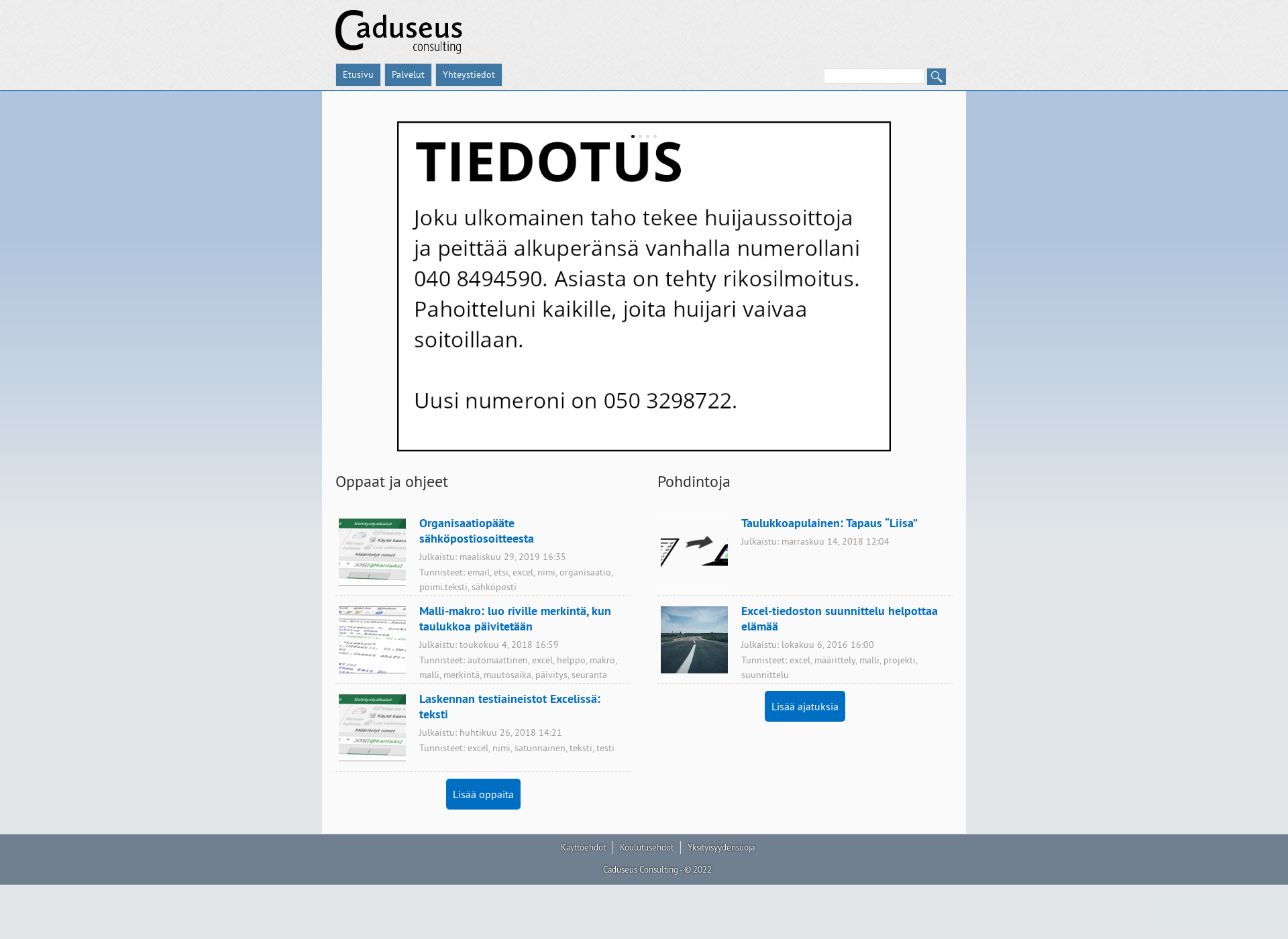 Screenshot for caduceus.fi