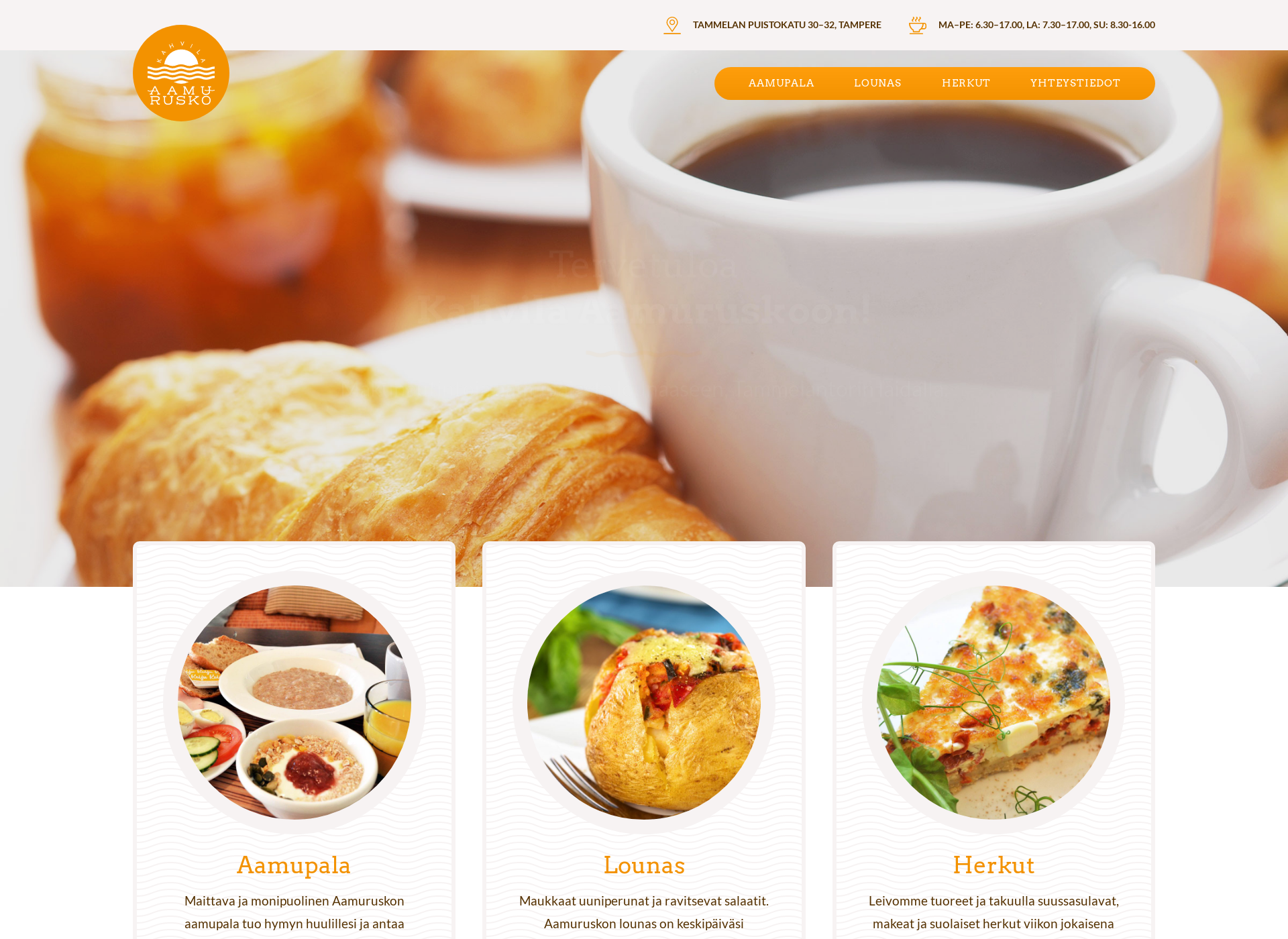 Screenshot for cafeaamurusko.fi