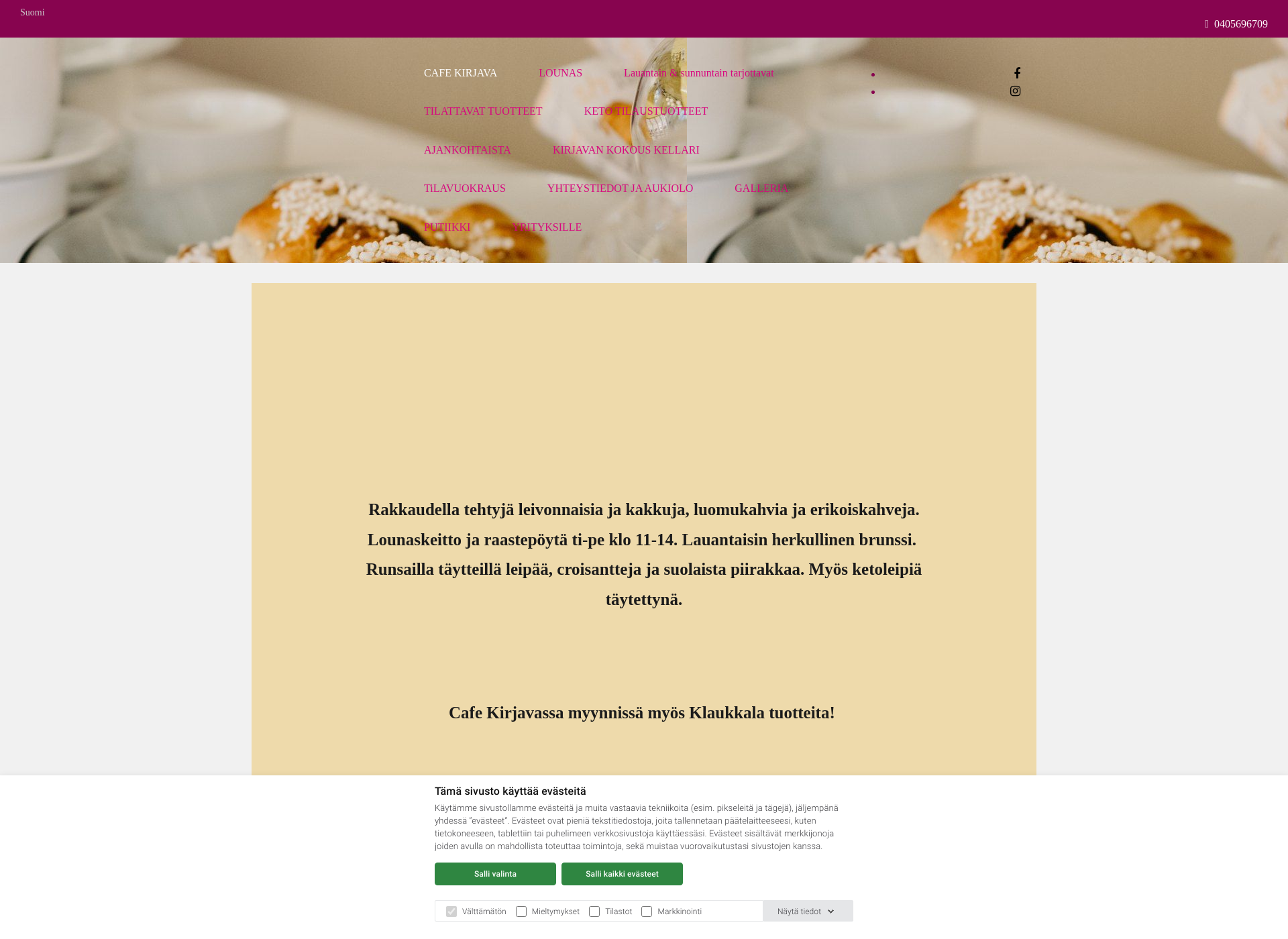 Screenshot for cafekirjava.fi