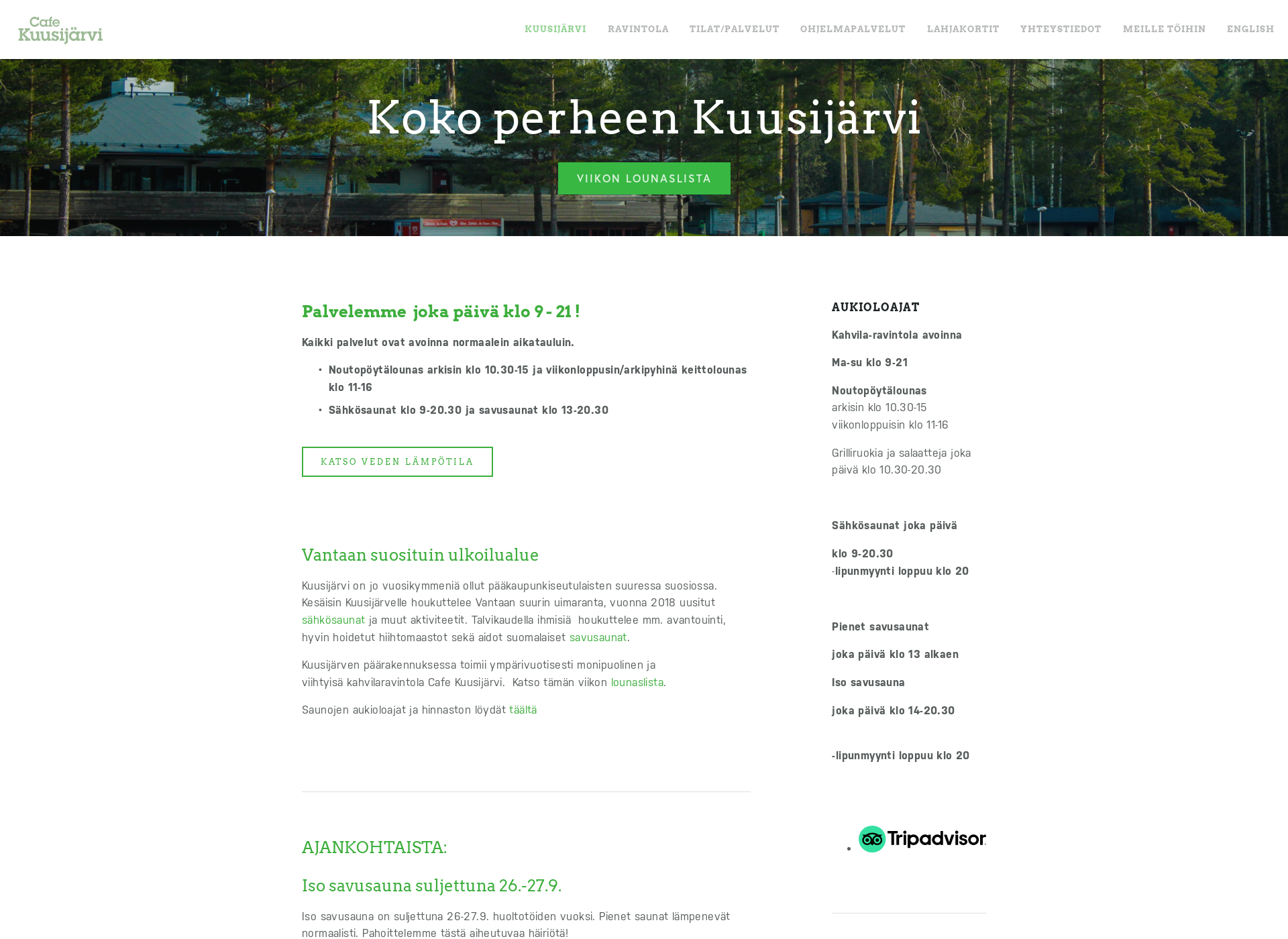 Screenshot for cafekuusijarvi.fi