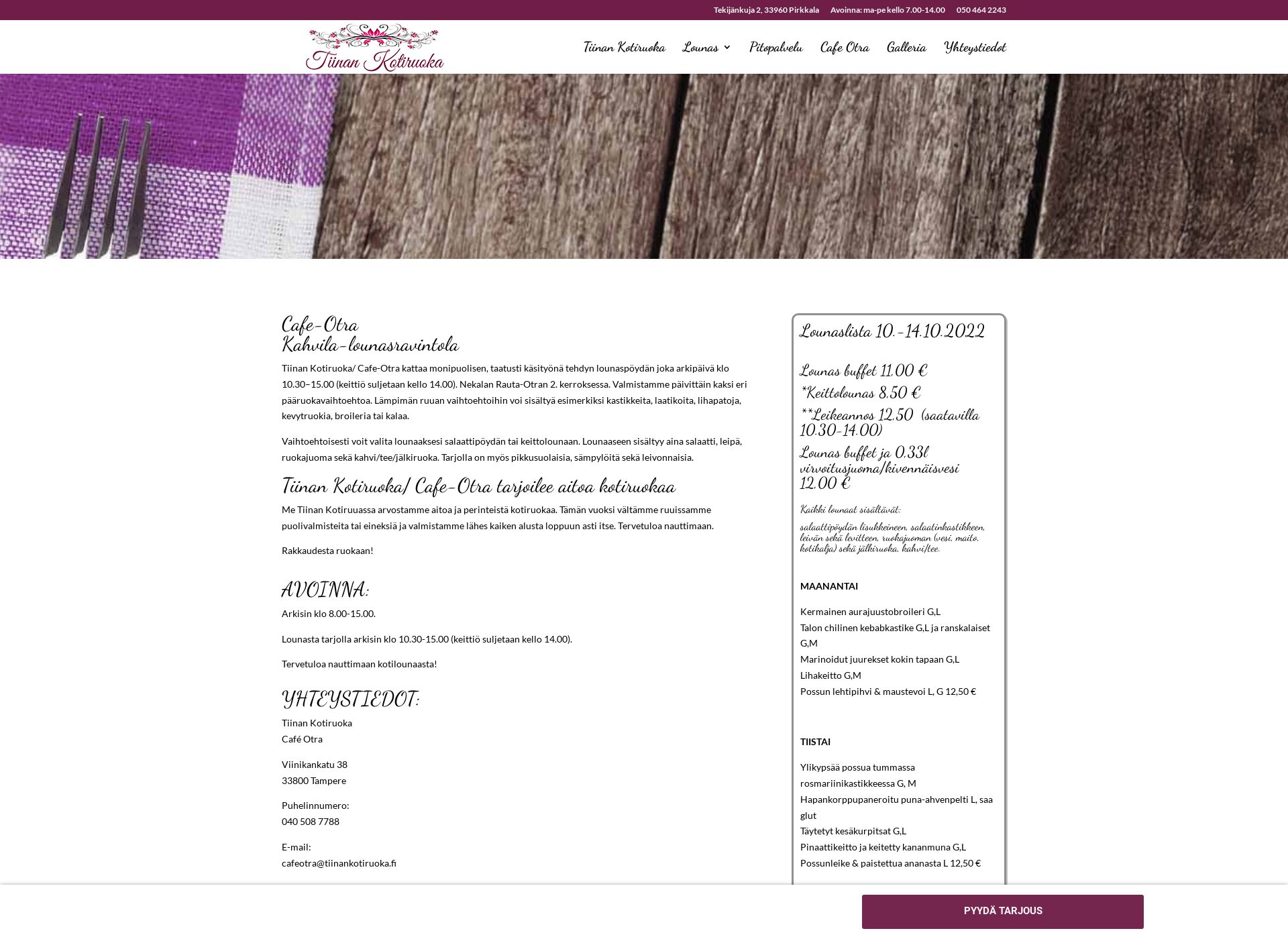 Screenshot for cafeotra.fi