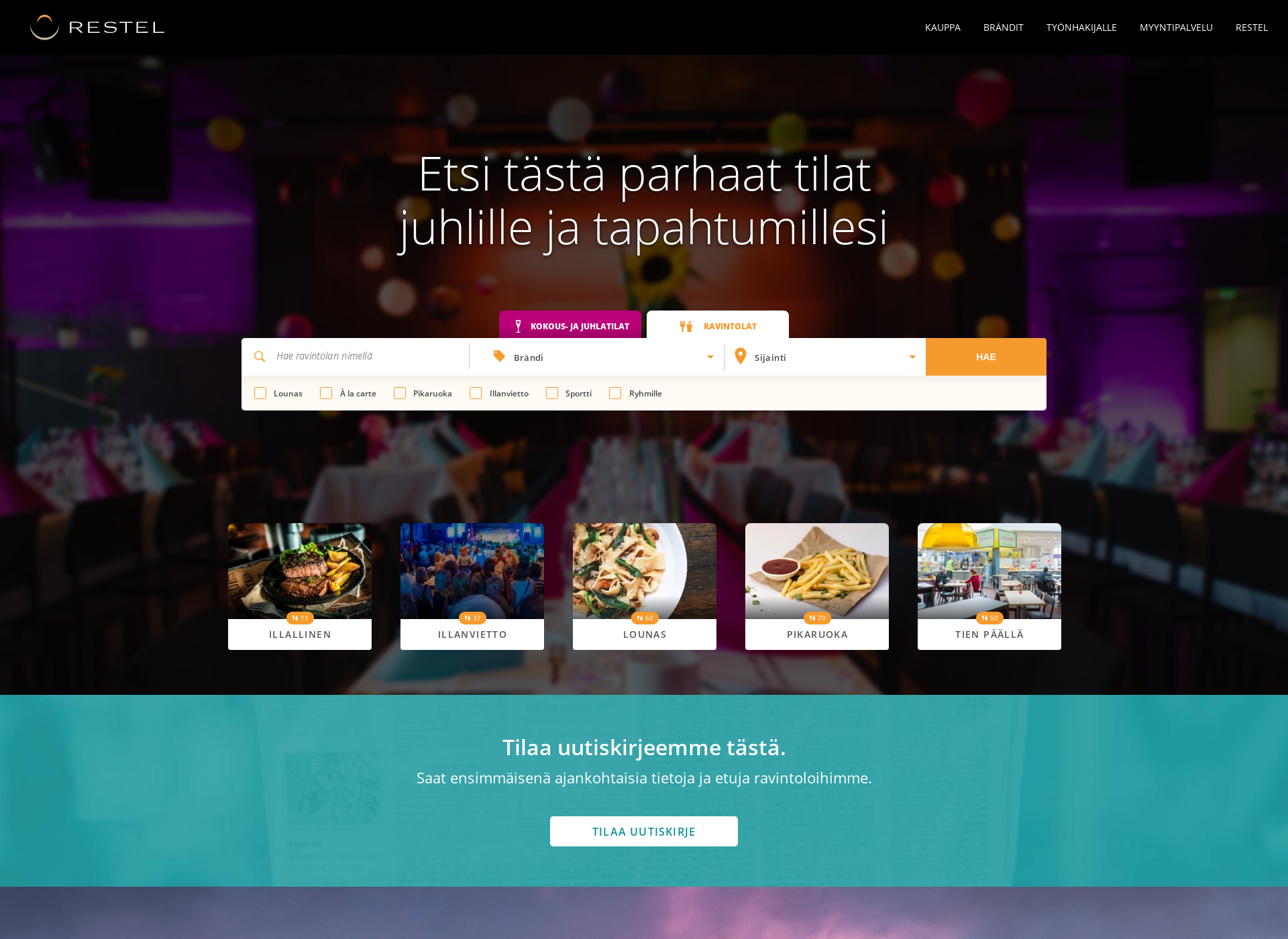Screenshot for cafesaarinen.fi