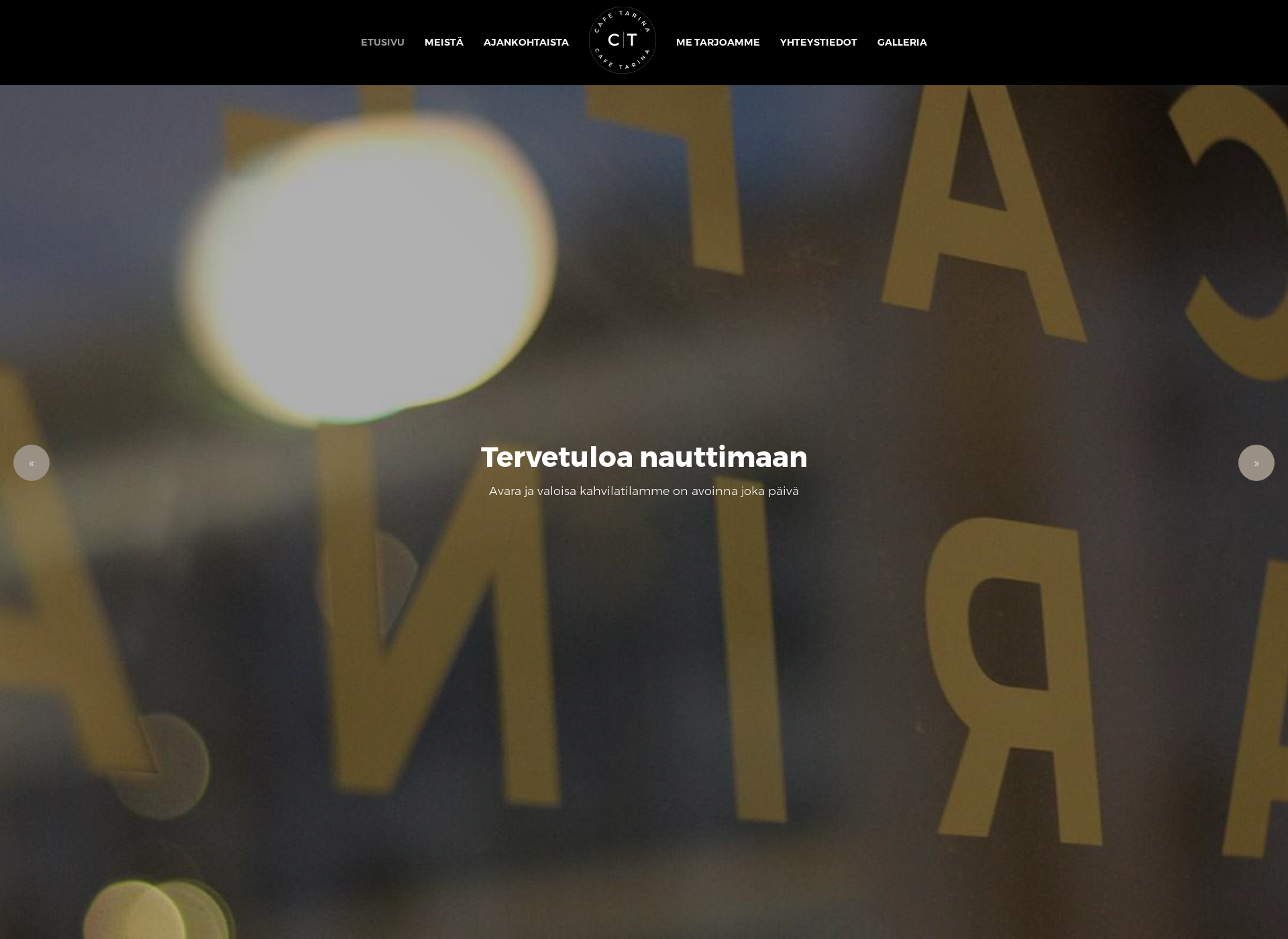 Skärmdump för cafetarina.fi