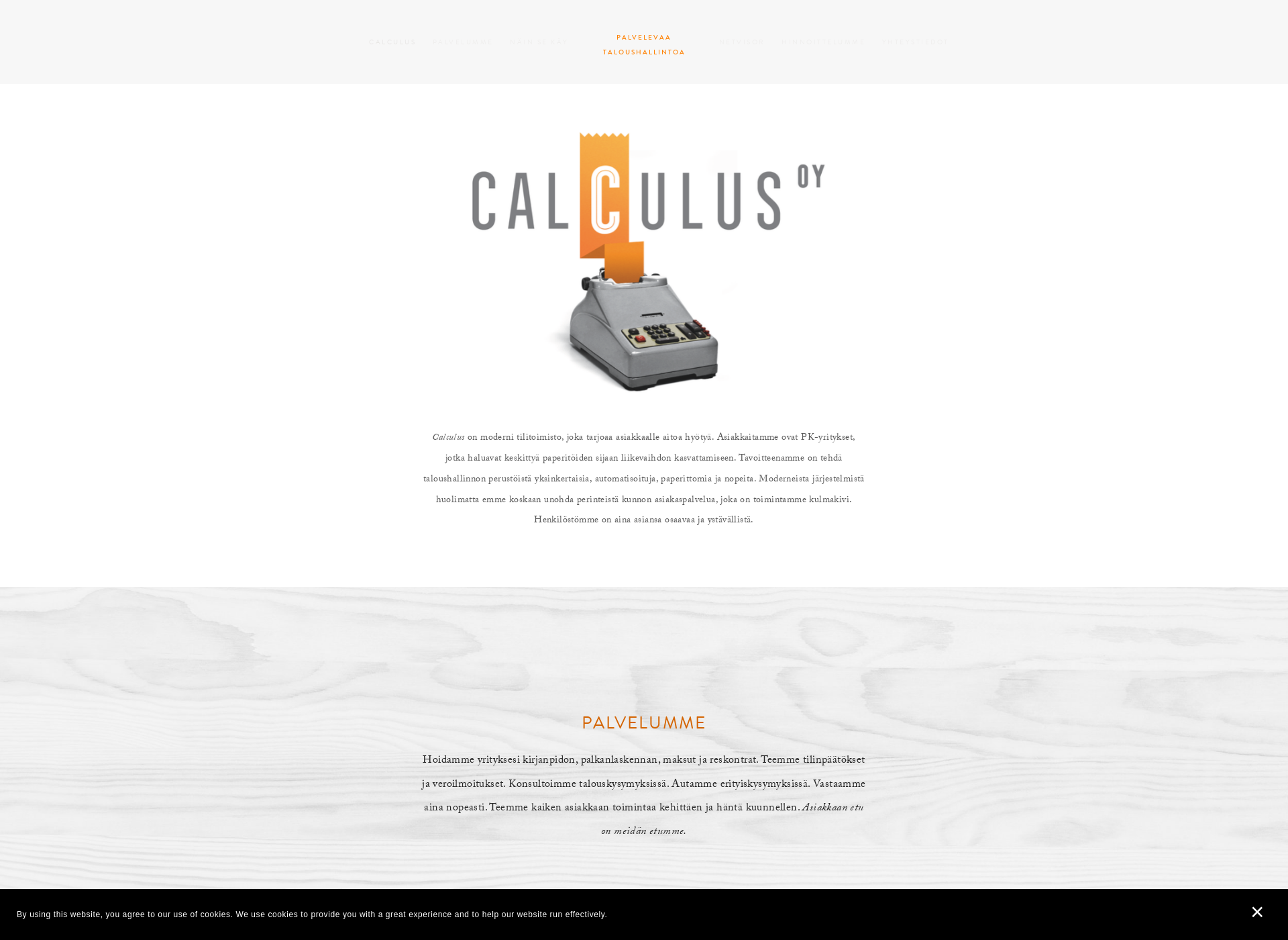 Skärmdump för calculus.fi